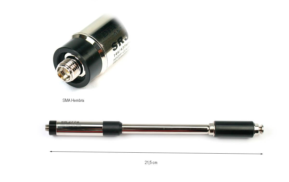 SRJ770 Teleskopik Dual Band Anten 144/430MHz  SMA dişi