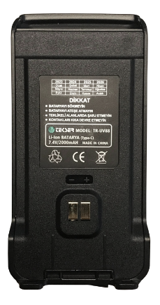 TYT Type-C Batarya 2000mAh Li-Ion (UV88 ve UV98 için)