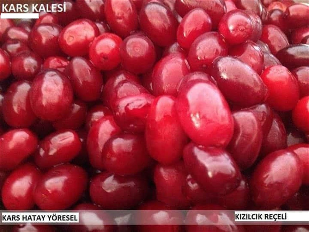 Yöresel Kızılcık reçeli, net 850 gr. cam kavanozda
