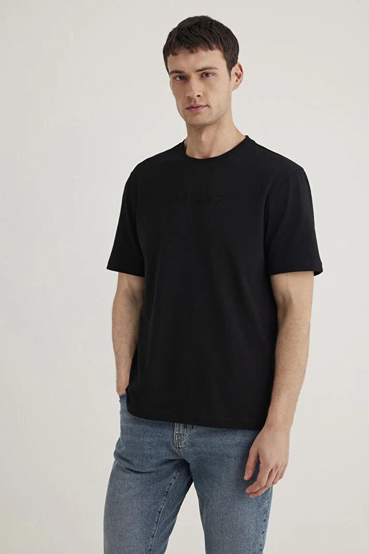 Mavi Baskılı Erkek Tişört M0612644-9