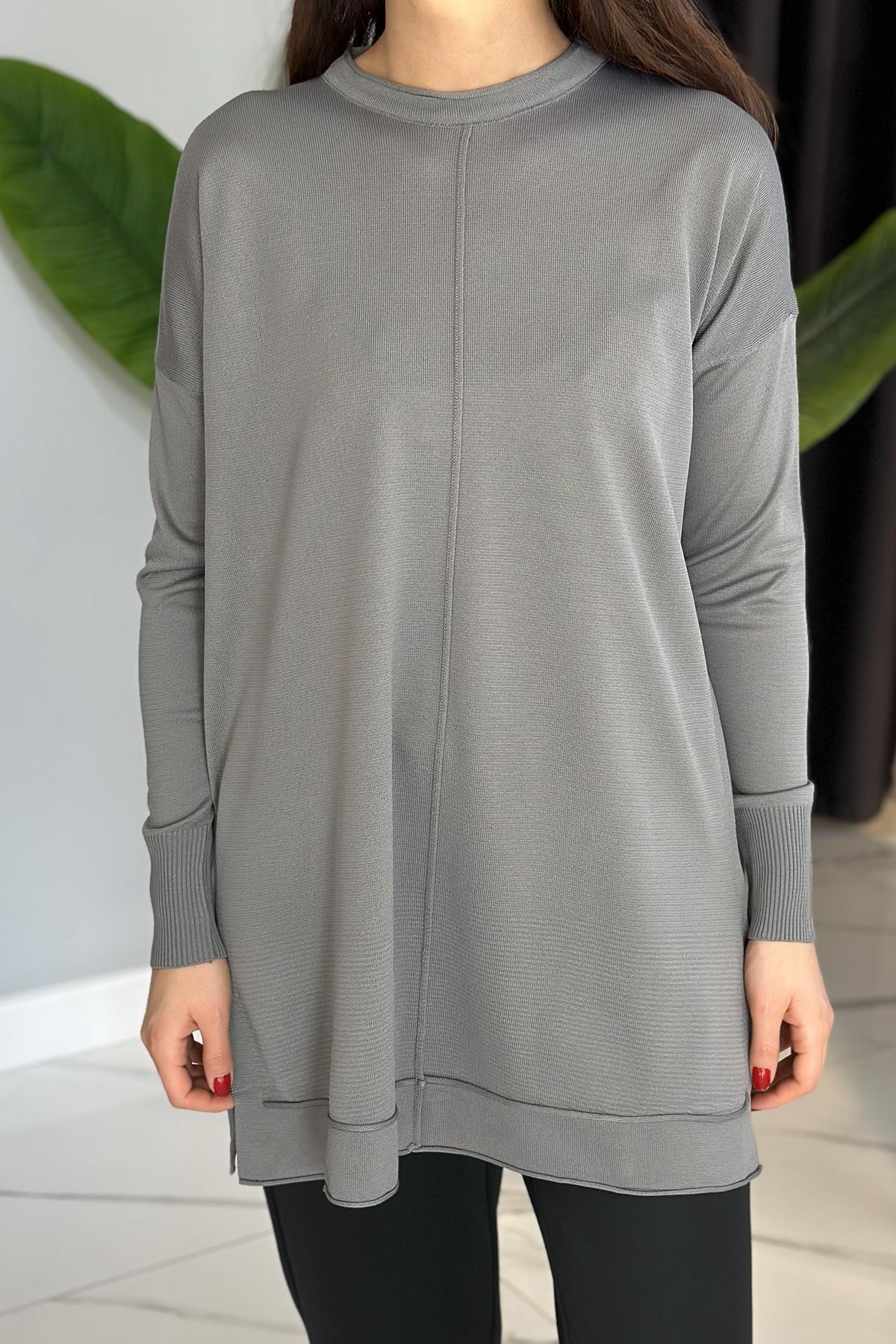 Baisc Triko Tunik 2001 Gri