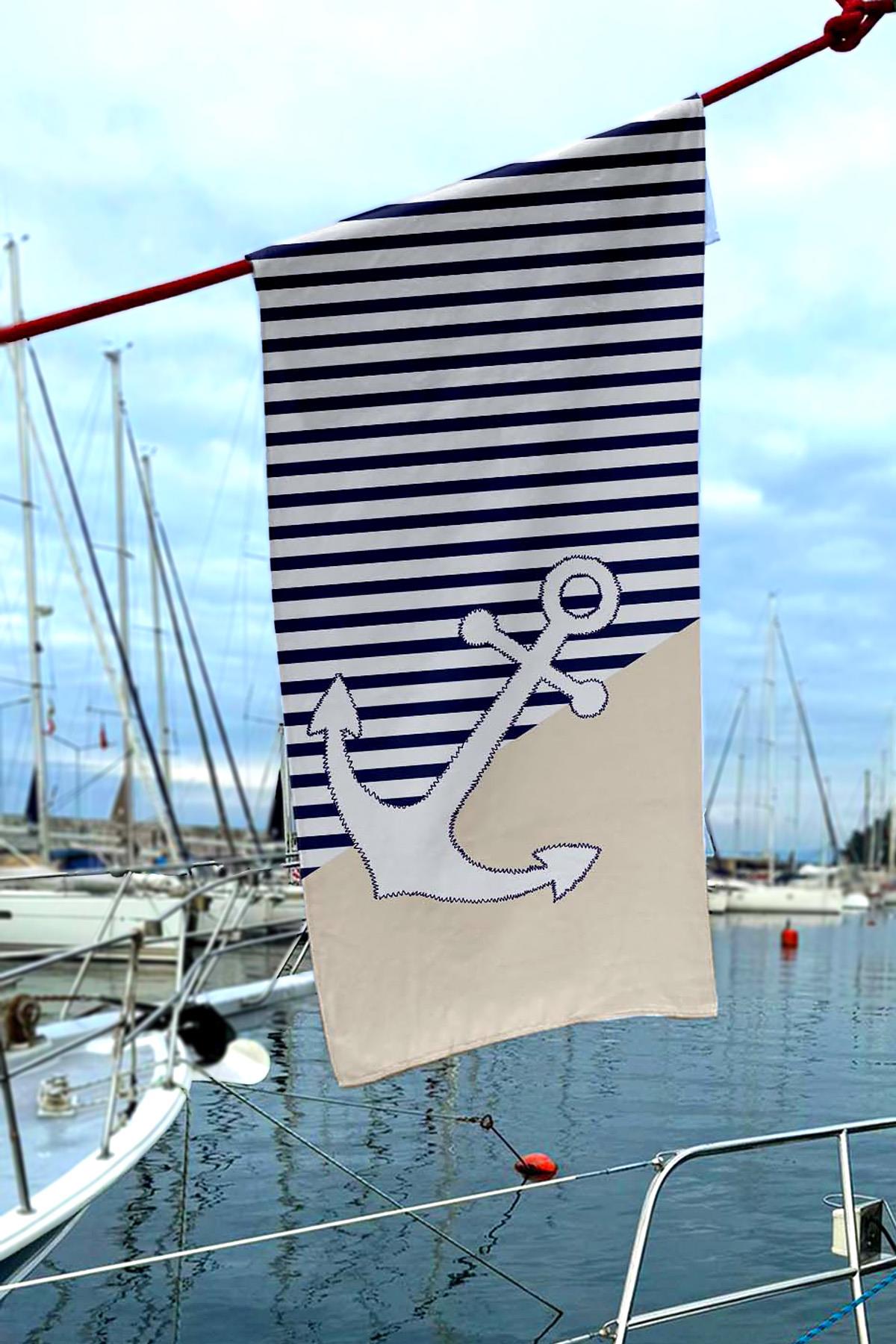 Desenli Deniz Havuz Plaj Havlusu 071