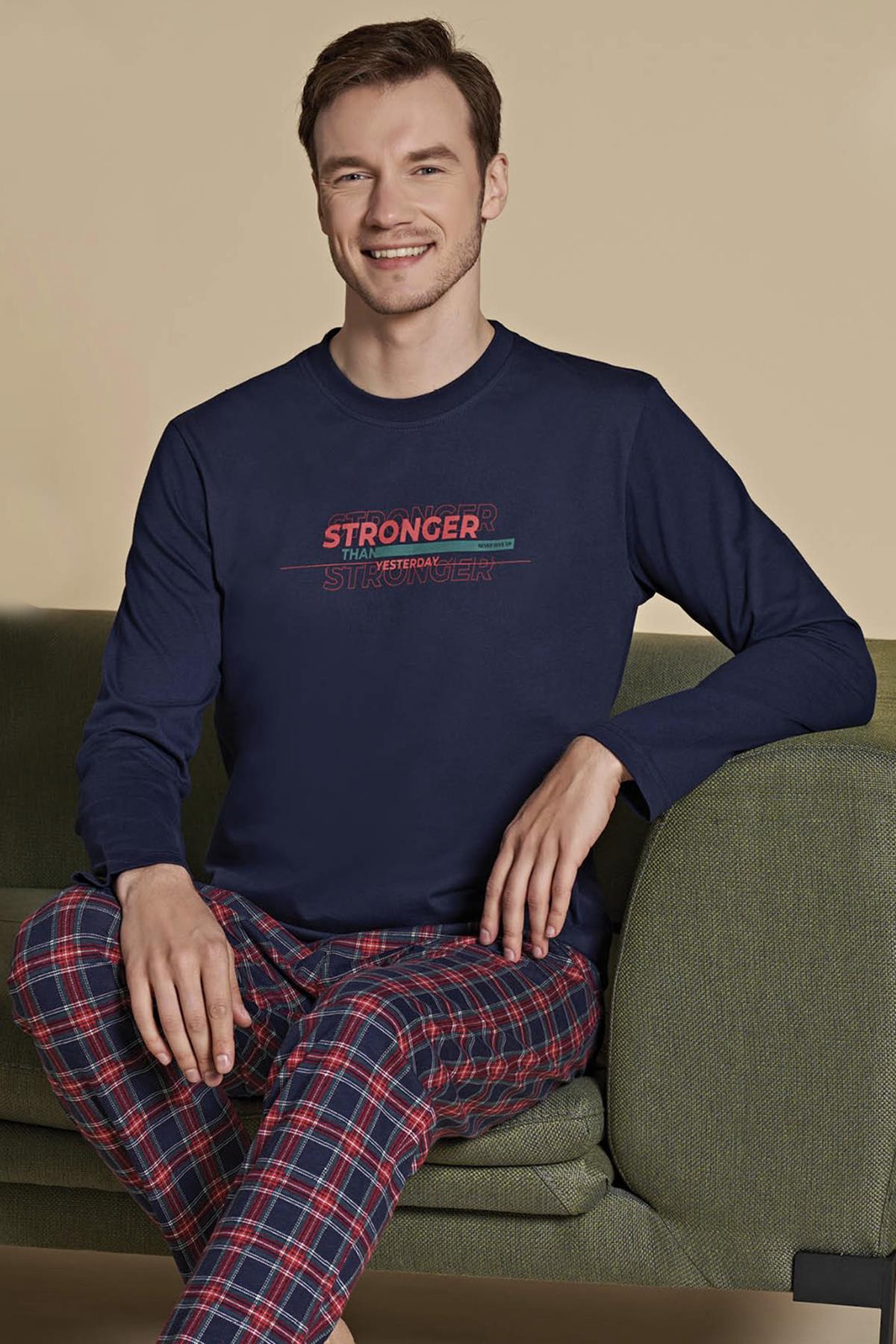Erkek Pijama Takımı 1512 Lacivert