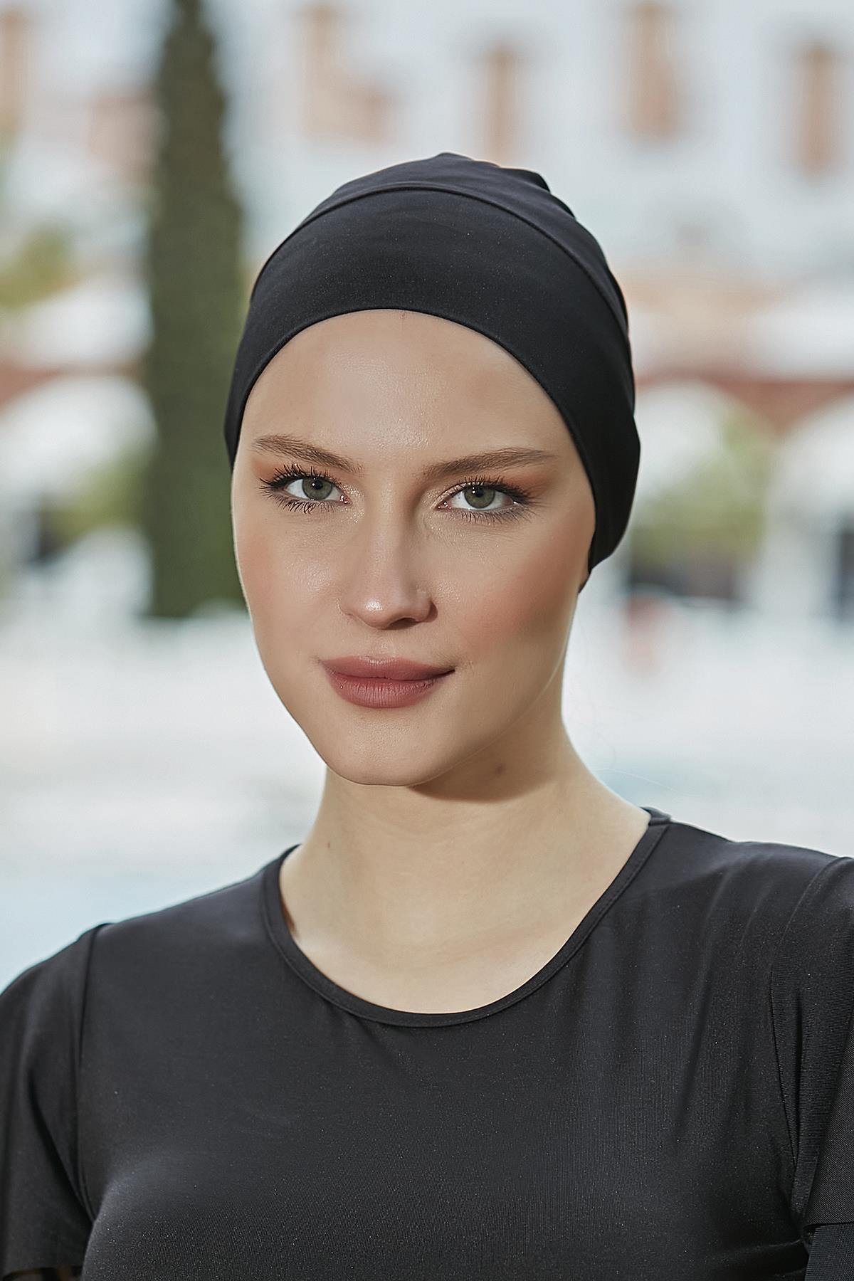 Havuz Deniz Düz Bone 999-01 Siyah