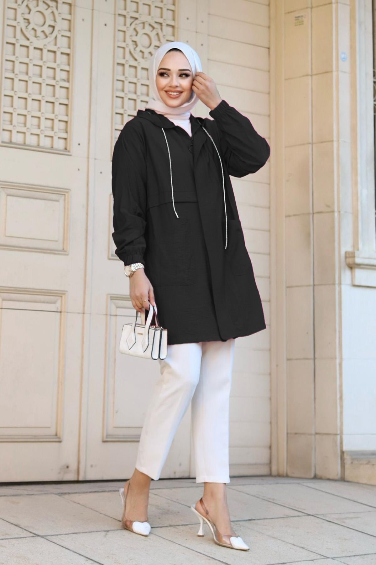 İnce Ceket Kap 44030 Siyah