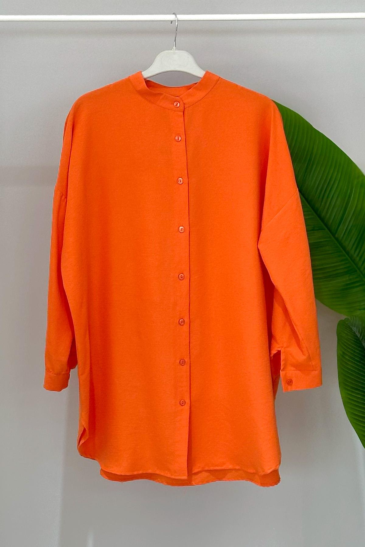 İpek Pamuk Tunik Gömlek 4008 Oranj