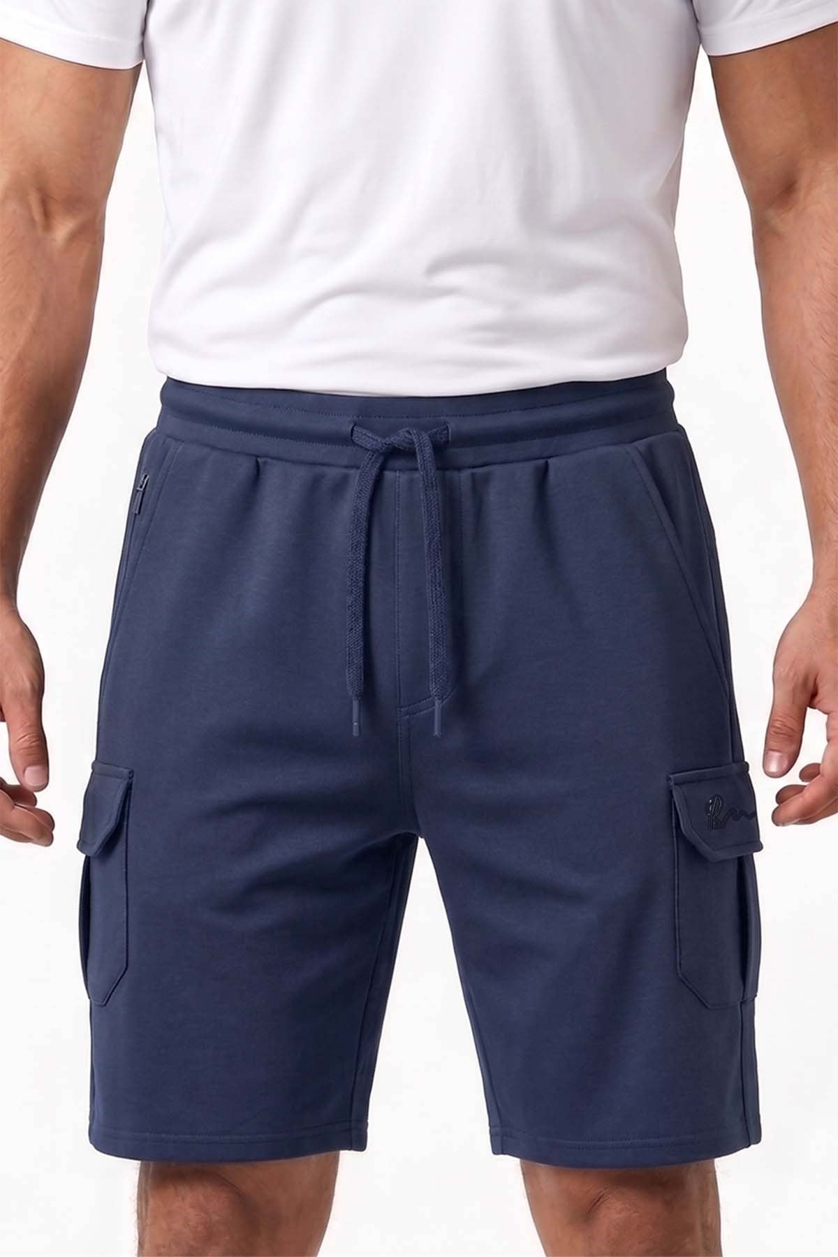 Kargo Cep Penye Erkek Şort 26703 Lacivert