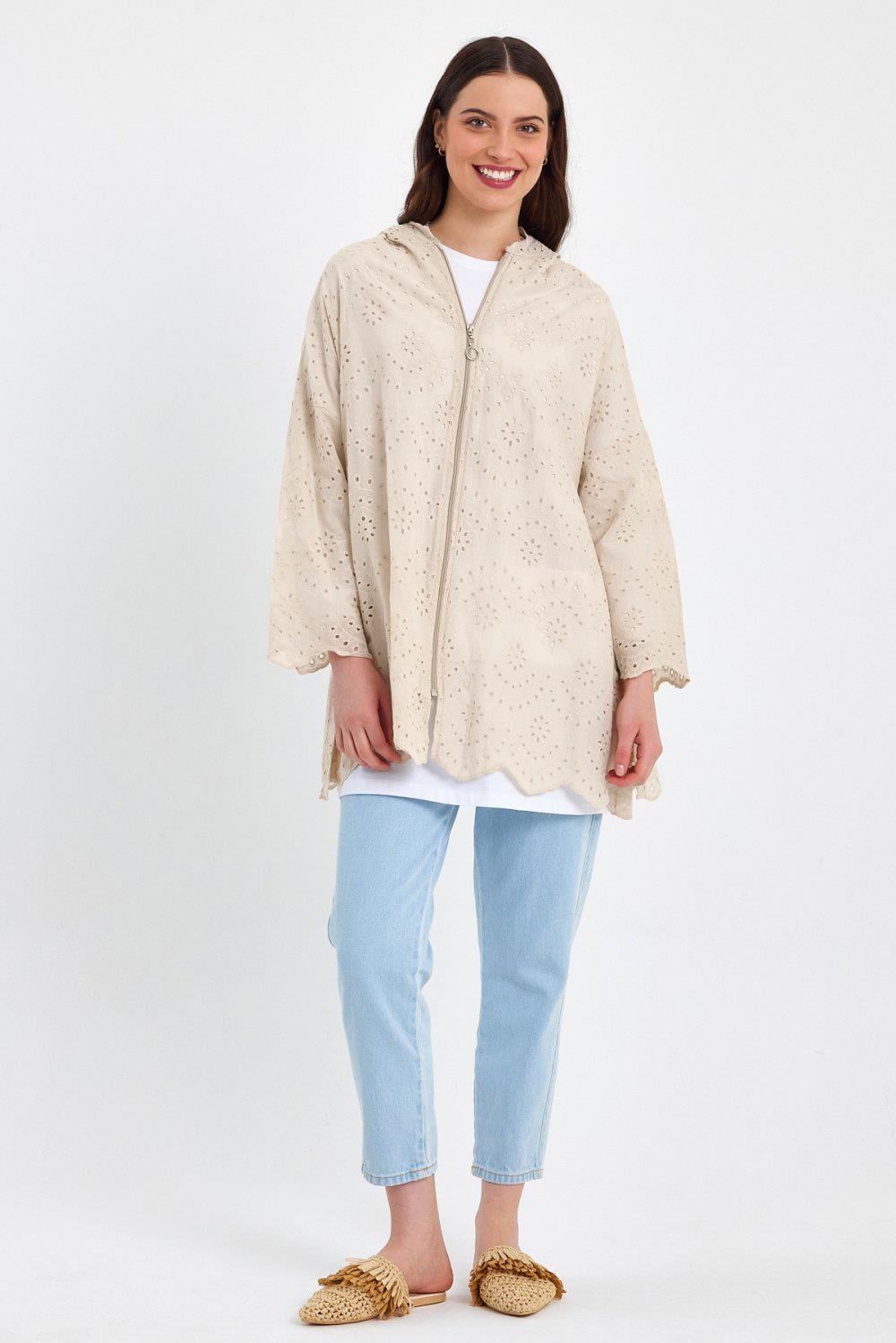 Merwishop Brode Kap Fisto Ceket 614 Bej