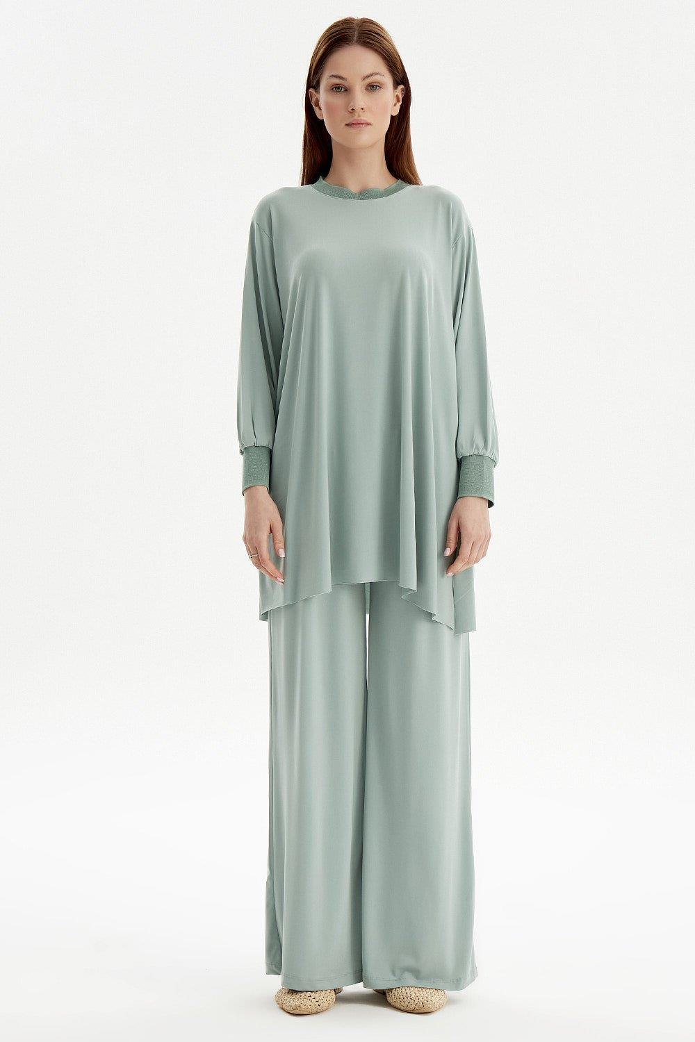 Merwishop Jarse Pantolonlu Takım 503 Mint Yeşili