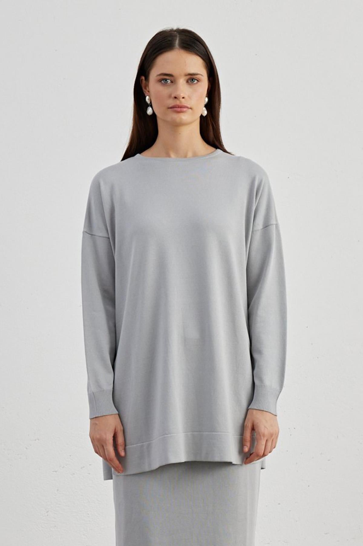 Mila Triko Tunik 701 Gri