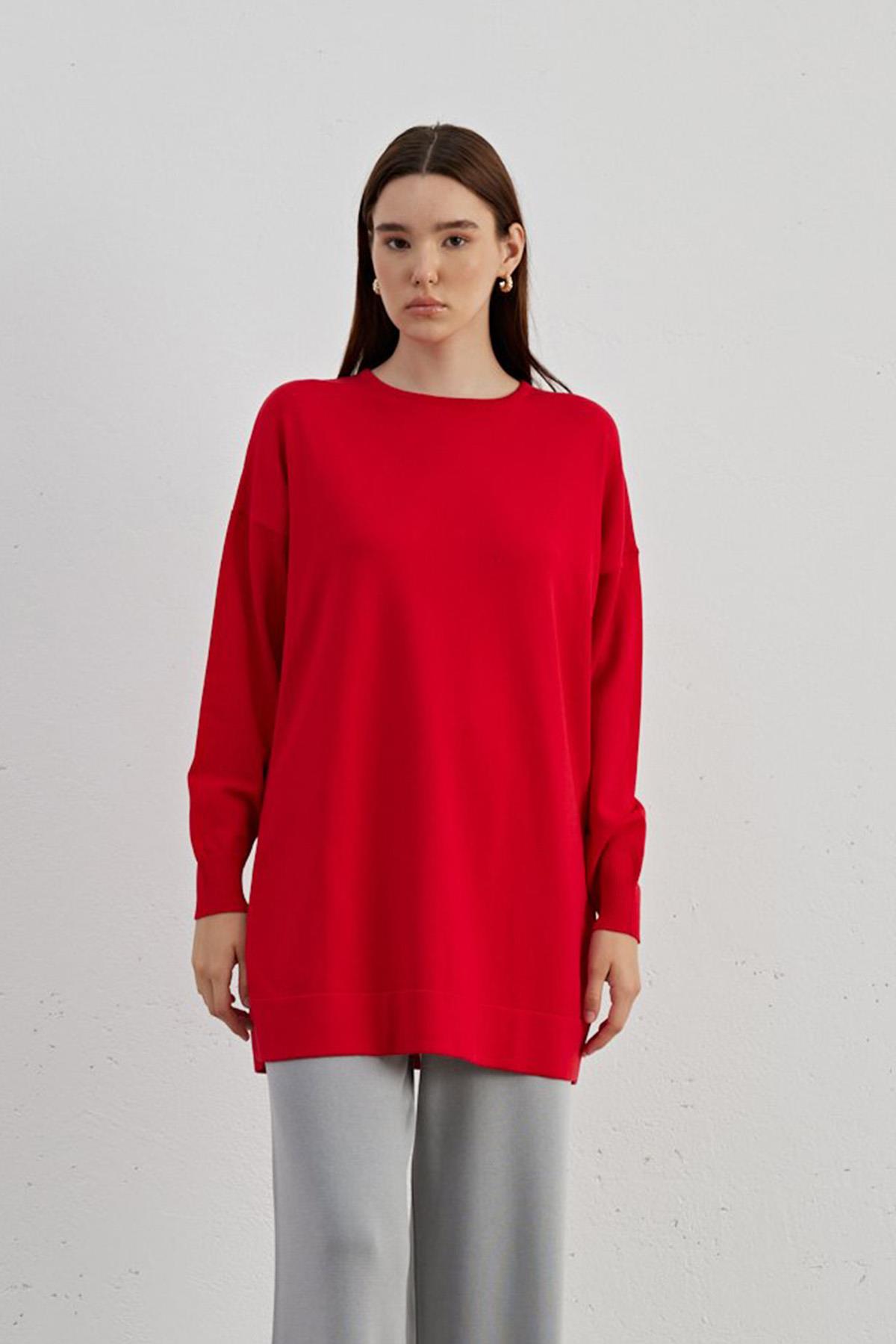 Mila Triko Tunik 701 Kırmızı