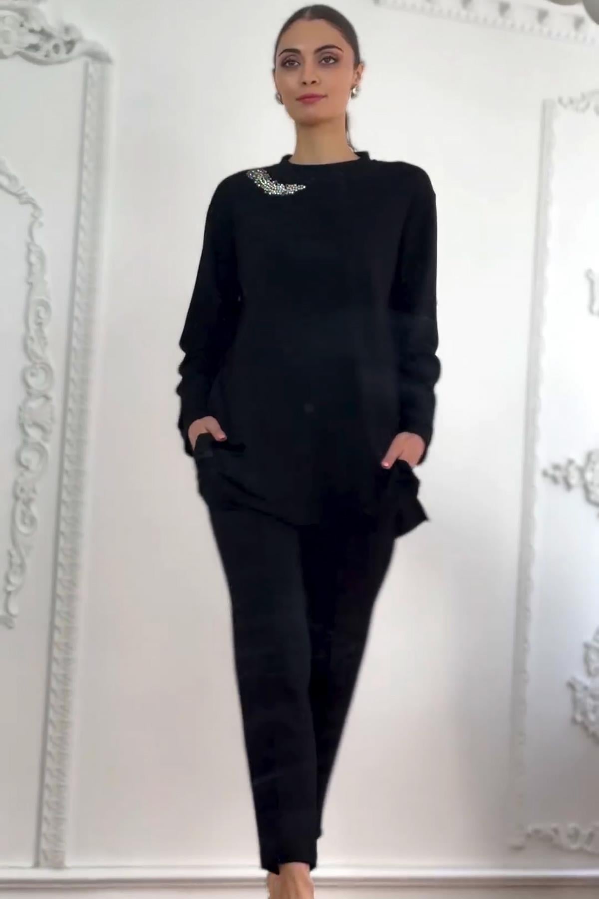 Missemramiss Aksesuarlı Comfort Takım 4481 Siyah