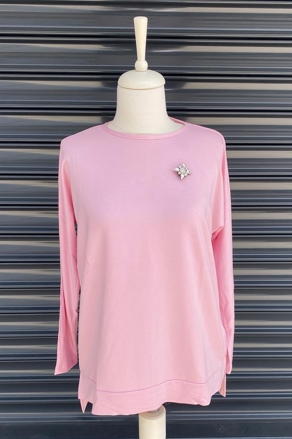 Missemramiss İpek Pamuk Bluz 3425 Pembe