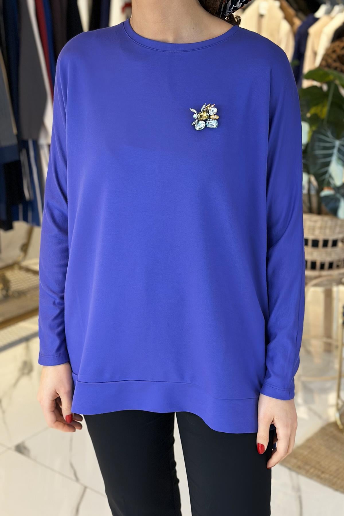 Missemramiss İpek Pamuk Bluz 4632 Mor
