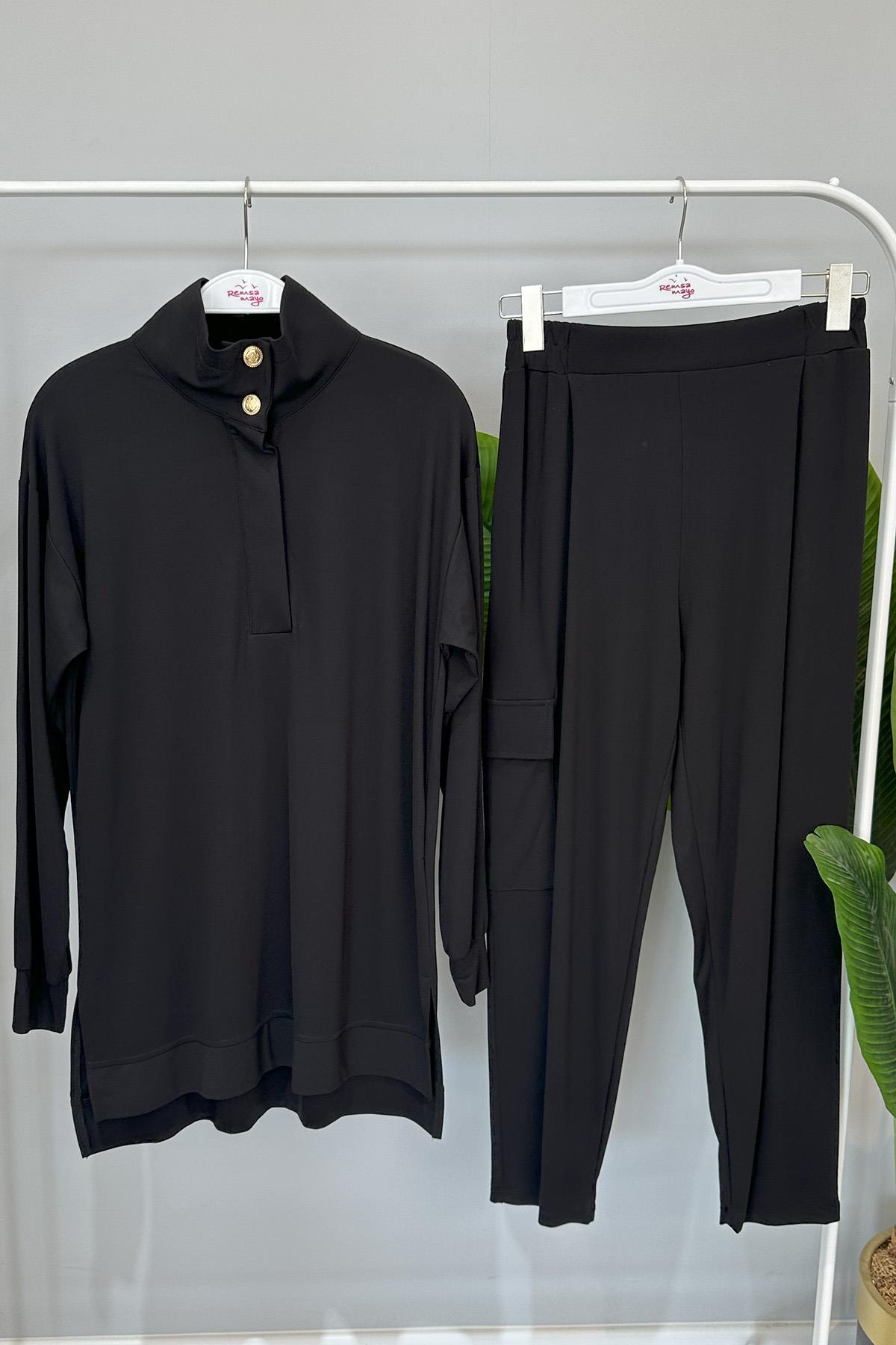 Missemramiss Pantolonlu Takım 4479 Siyah