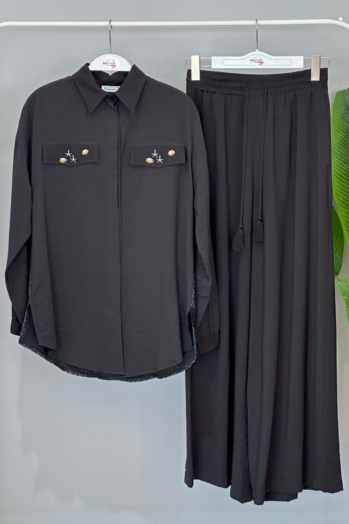 Missemramiss Pantolonlu Takım 4488 Siyah