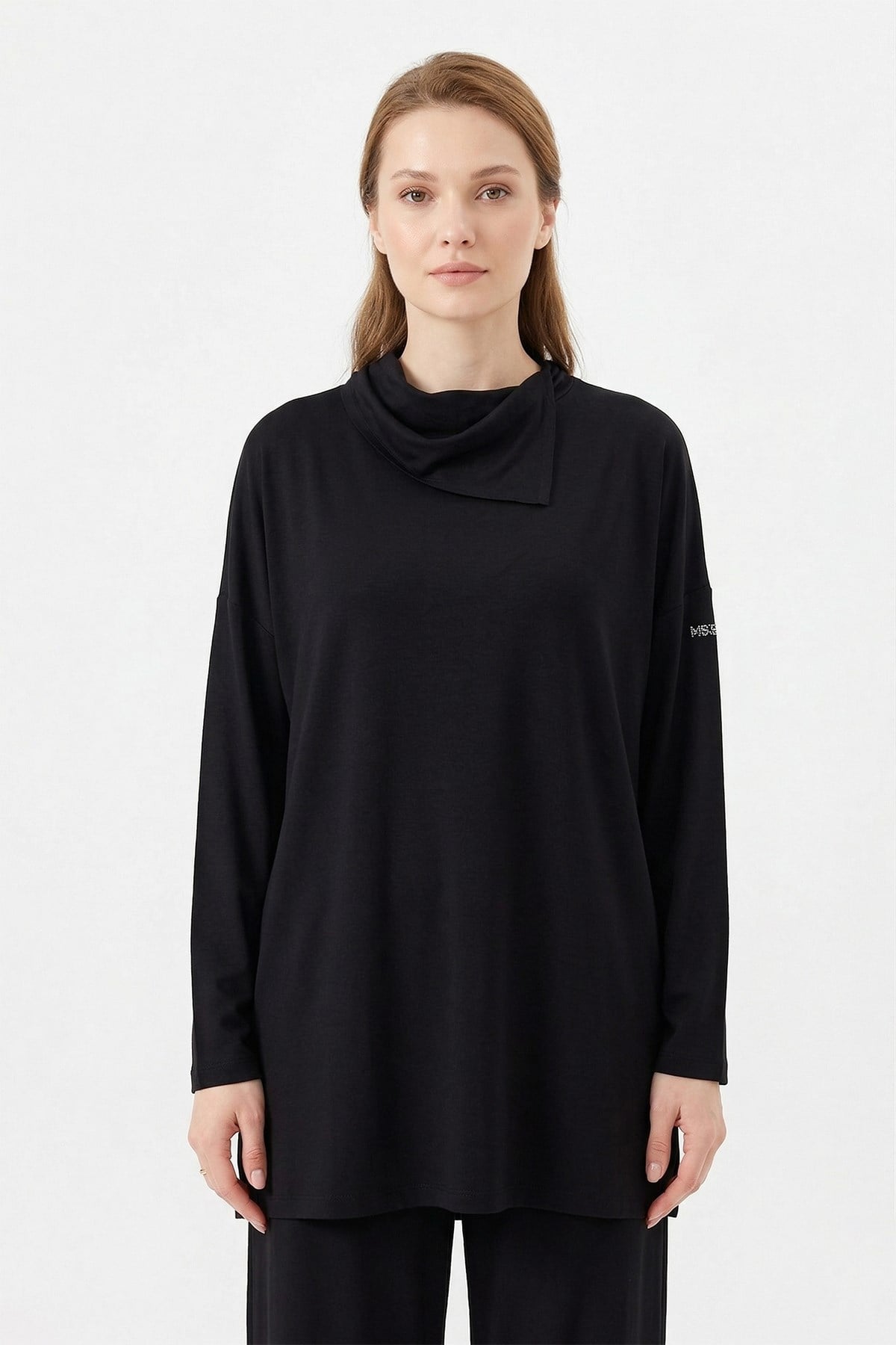 Missemramiss Şal Yaka Tunik 5361 Siyah