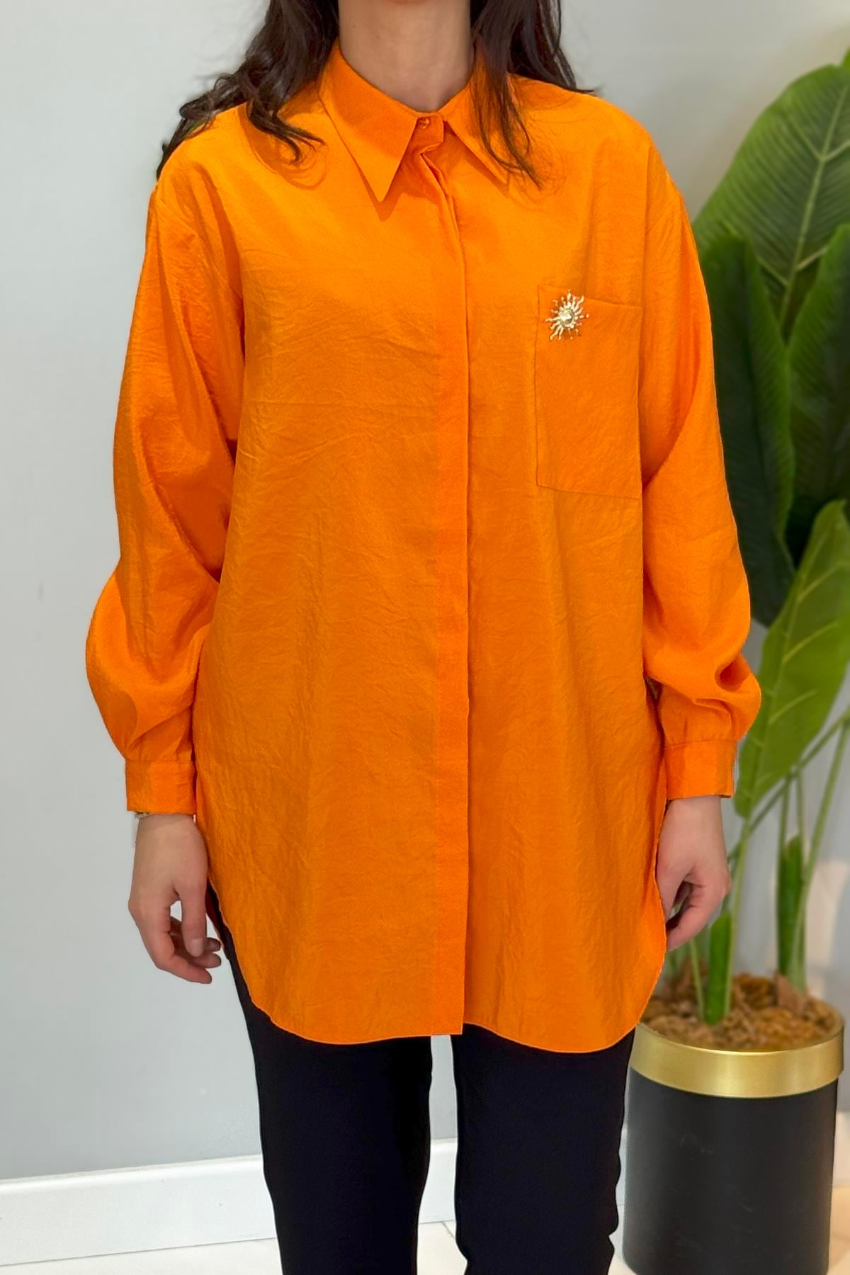 Missemramiss Sunshıne Gömlek 4825 Turuncu