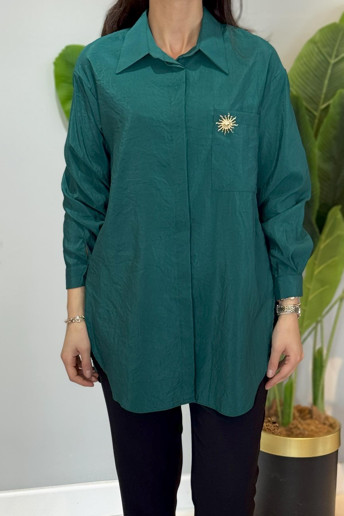 Missemramiss Sunshıne Gömlek 4825 Zümrüt