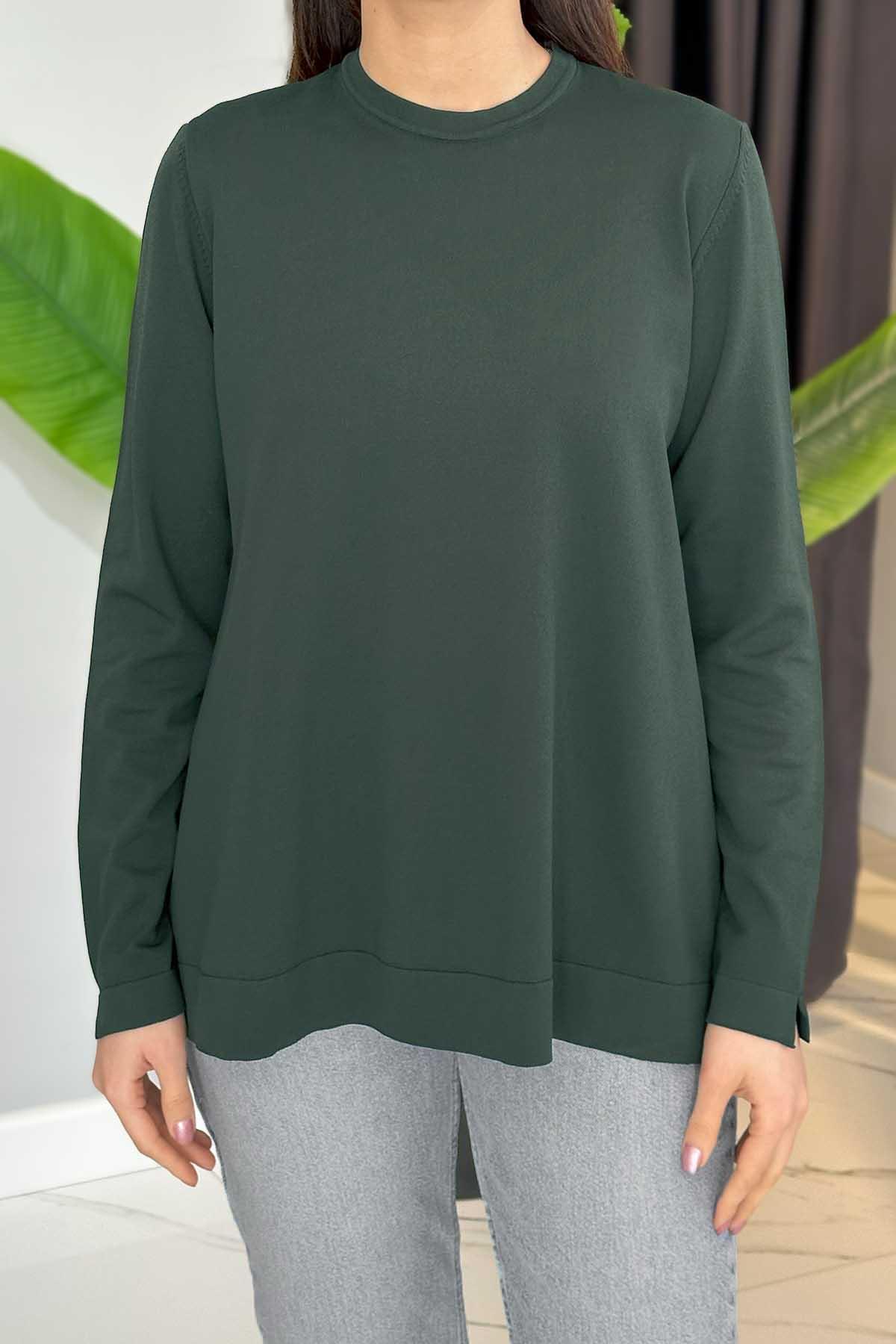 Nuss Basic Triko Tunik 902 Çam Yeşil