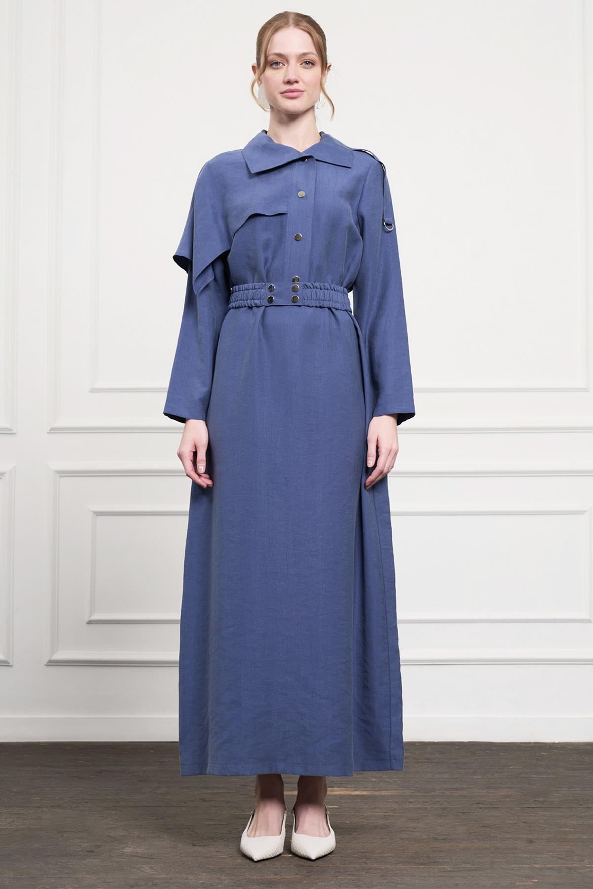 Nuss Elbise 2043 İndigo