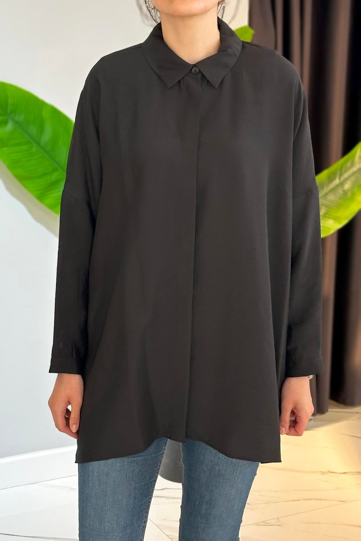 Nuss Gömlek Tunik 3001 Siyah