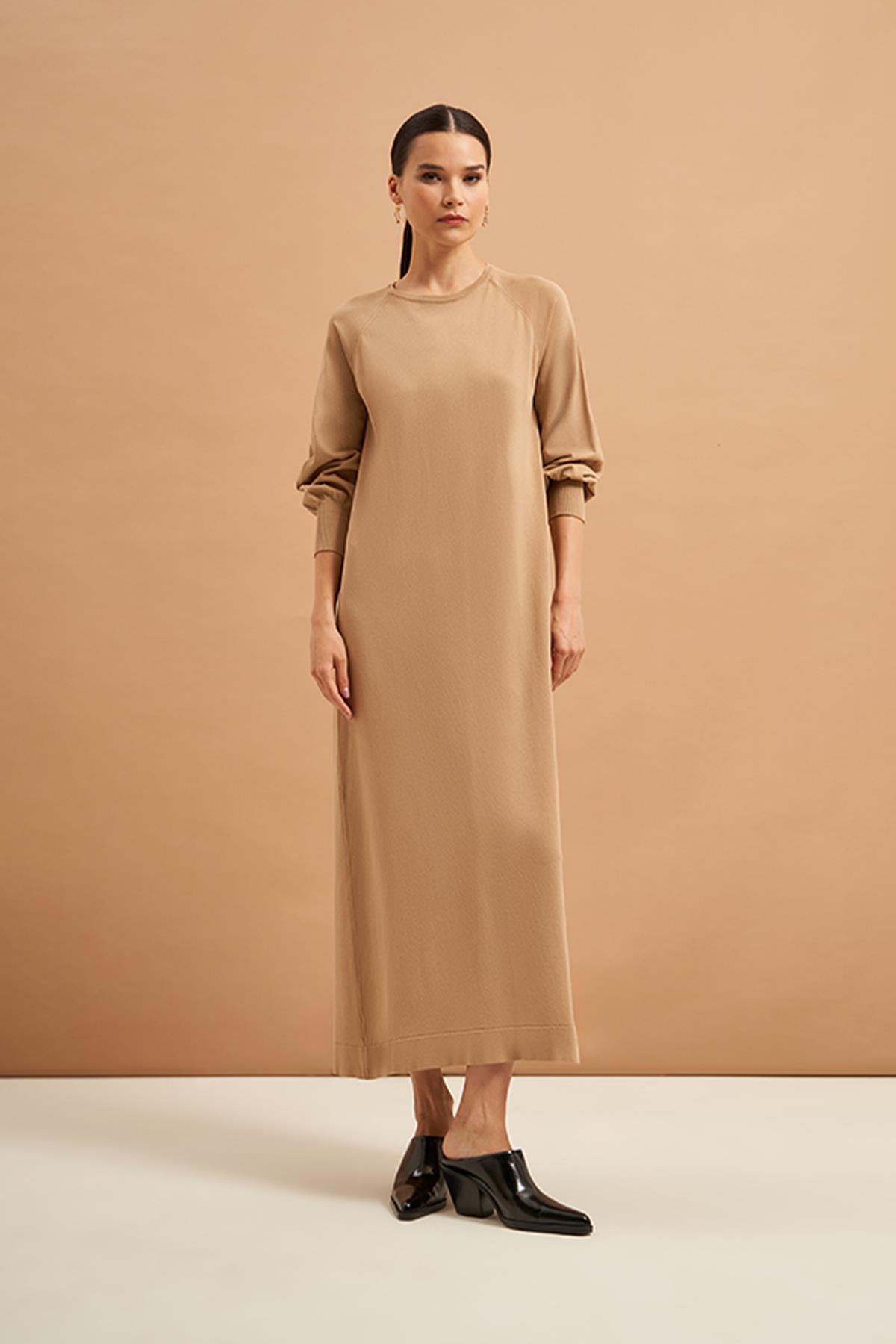 Nuss Merserize Basic Elbise 518 Mocha