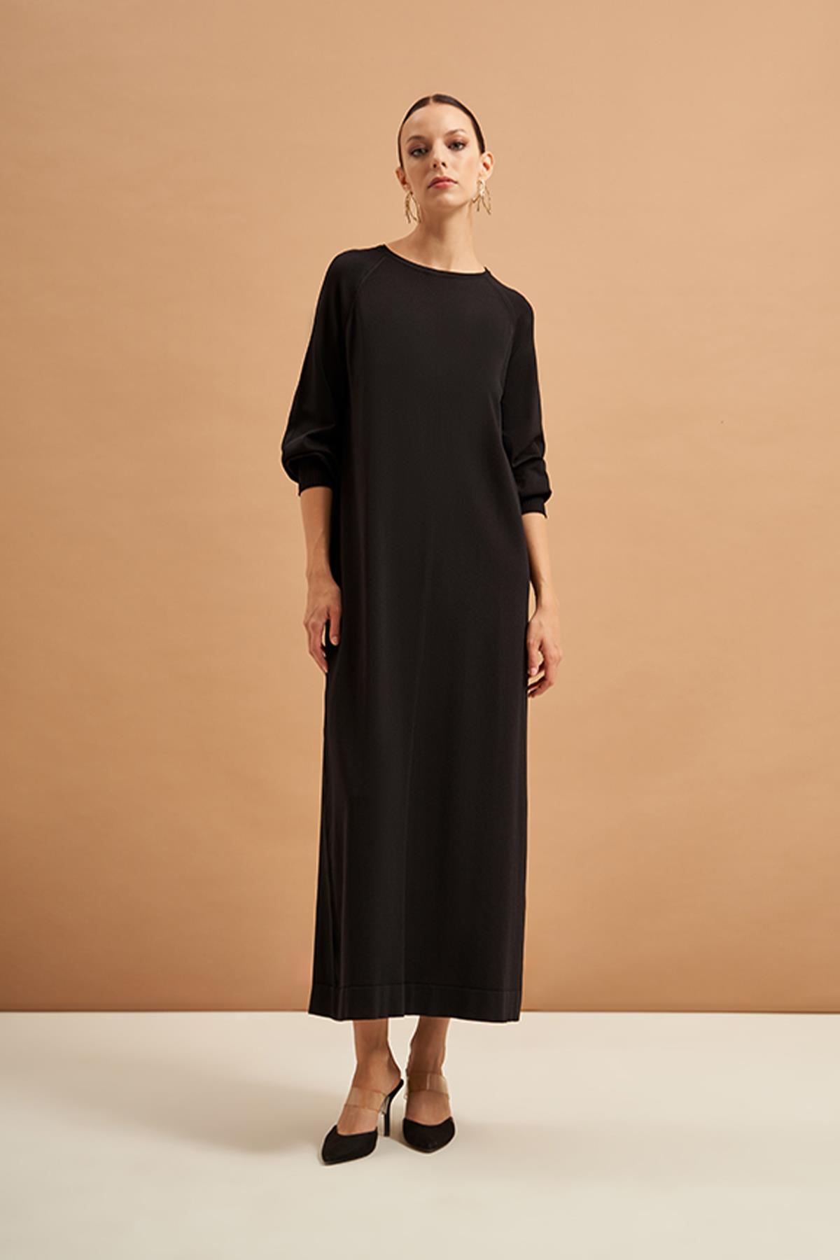 Nuss Merserize Basic Elbise 518 Siyah