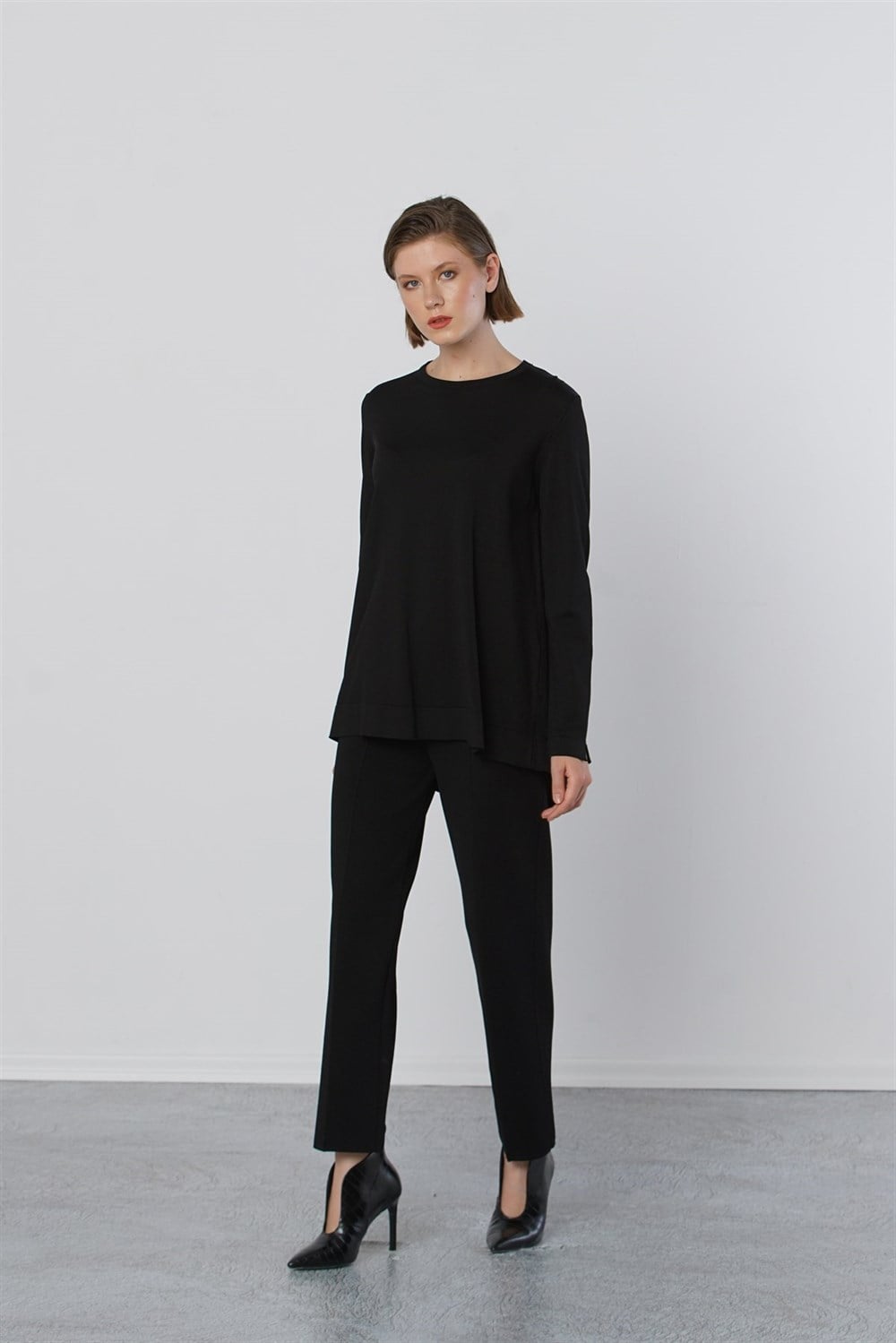 Nuss Merserize Standart Tunik NS-22Y-902TNK Siyah