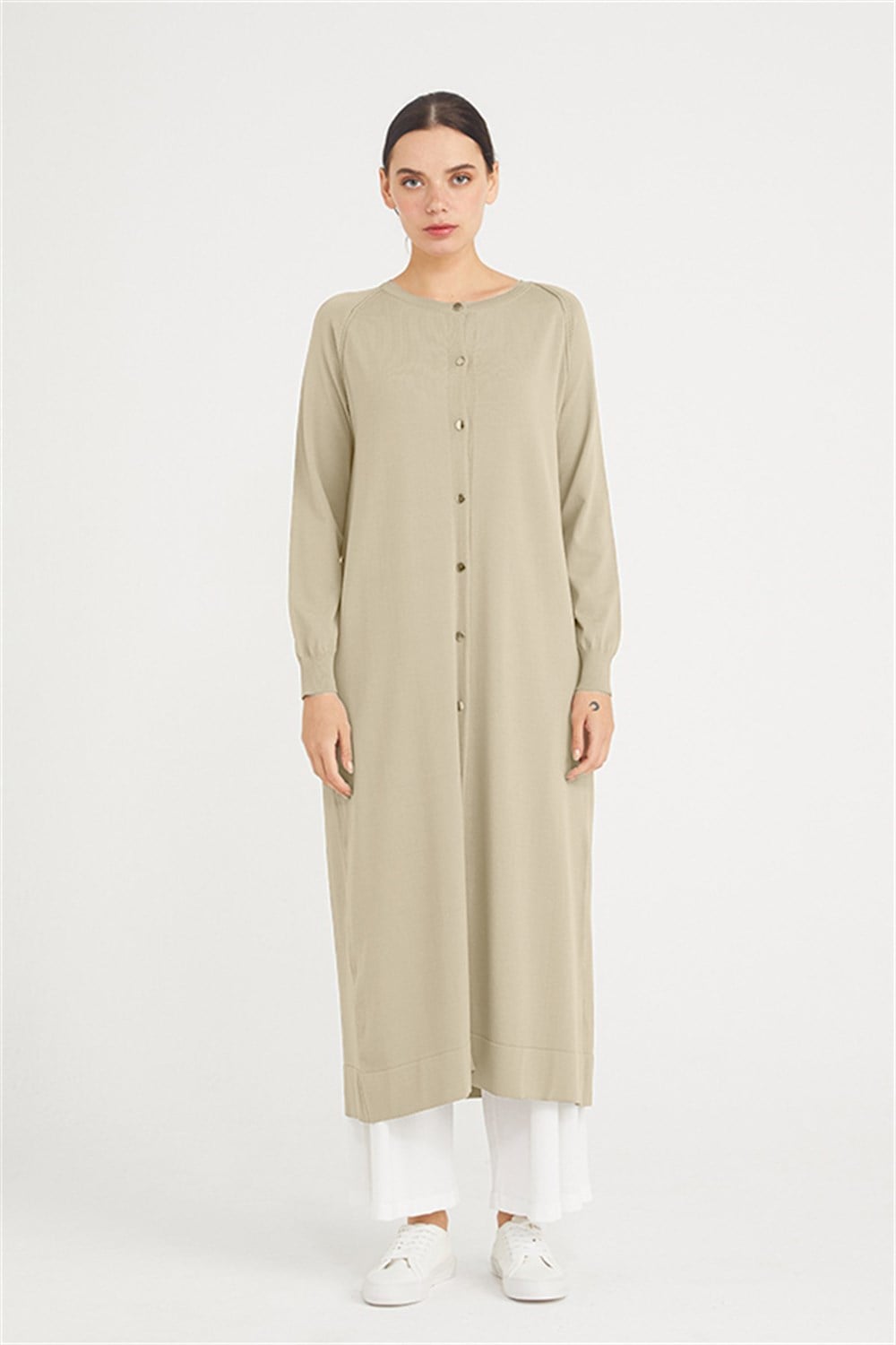 Nuss Merserize Triko Hırka NS-22K-512H Bej