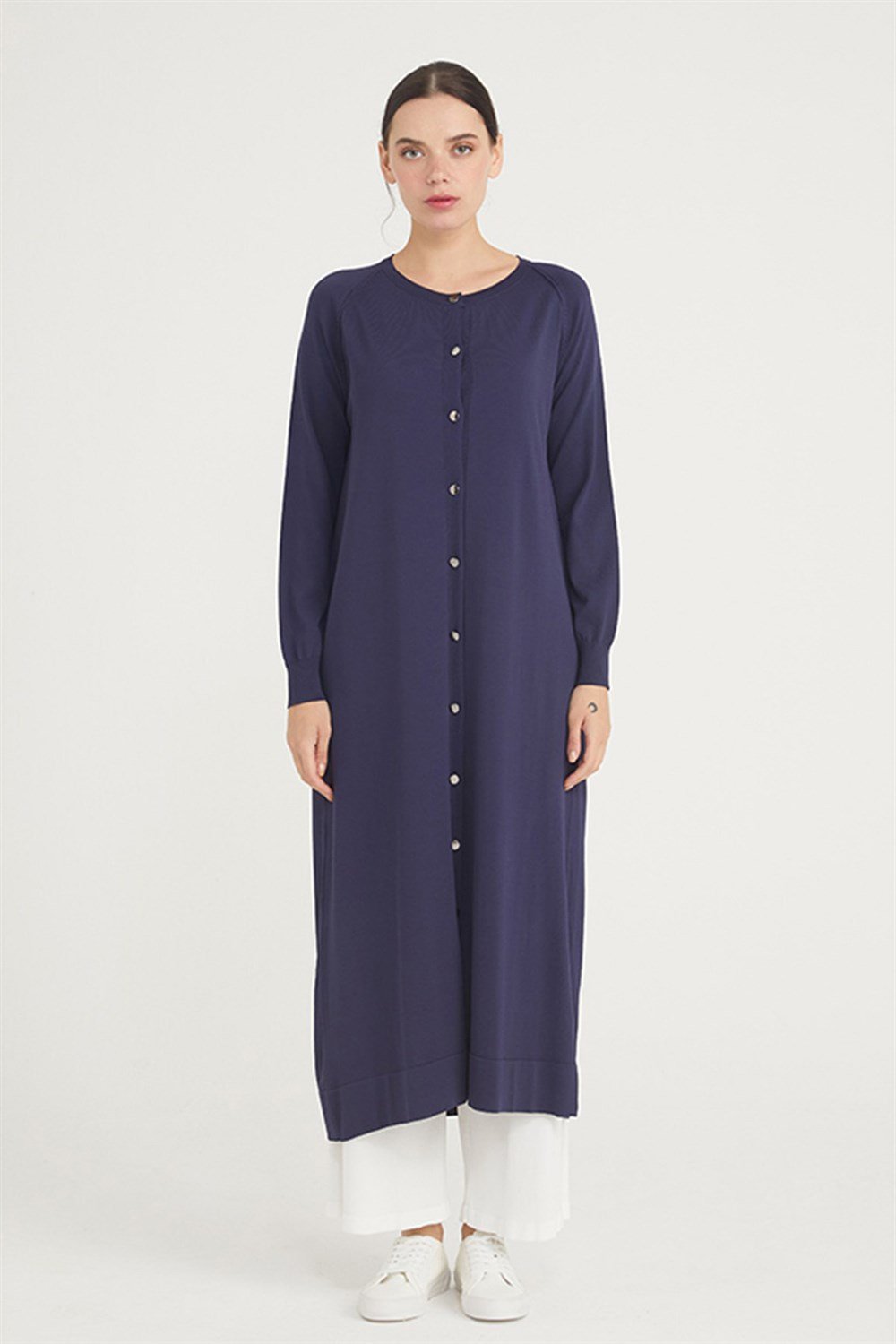 Nuss Merserize Triko Hırka NS-22K-512H Lacivert