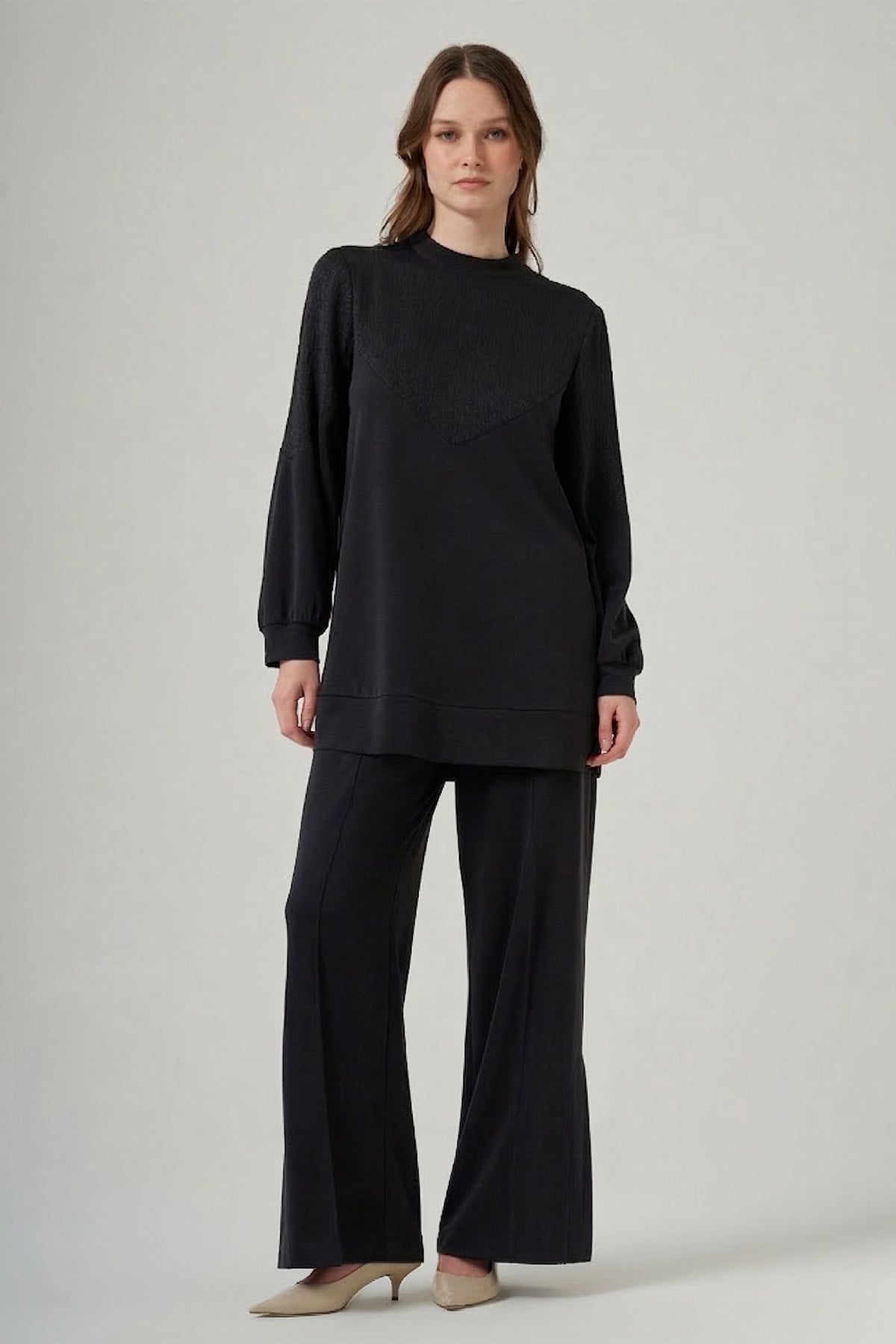 Nuss Tunik Pantolon Takım 1045 Siyah