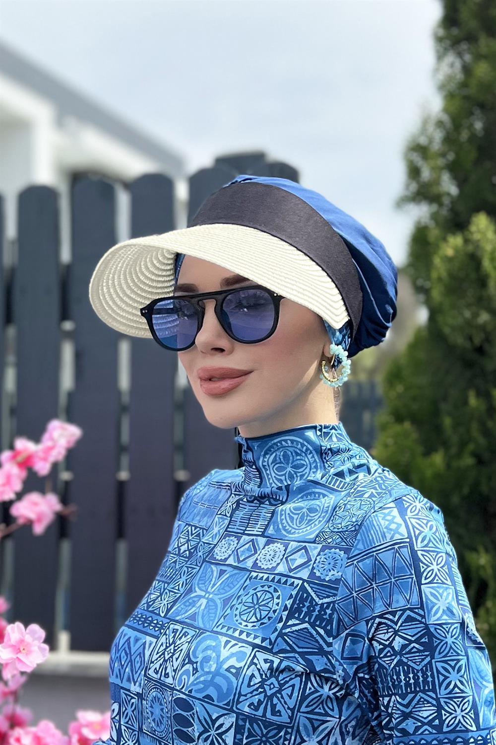 Remsa Katlanabilir Vizör Hasır Şapka Güneş Koruyucu Siperlik Ekru RŞ-46