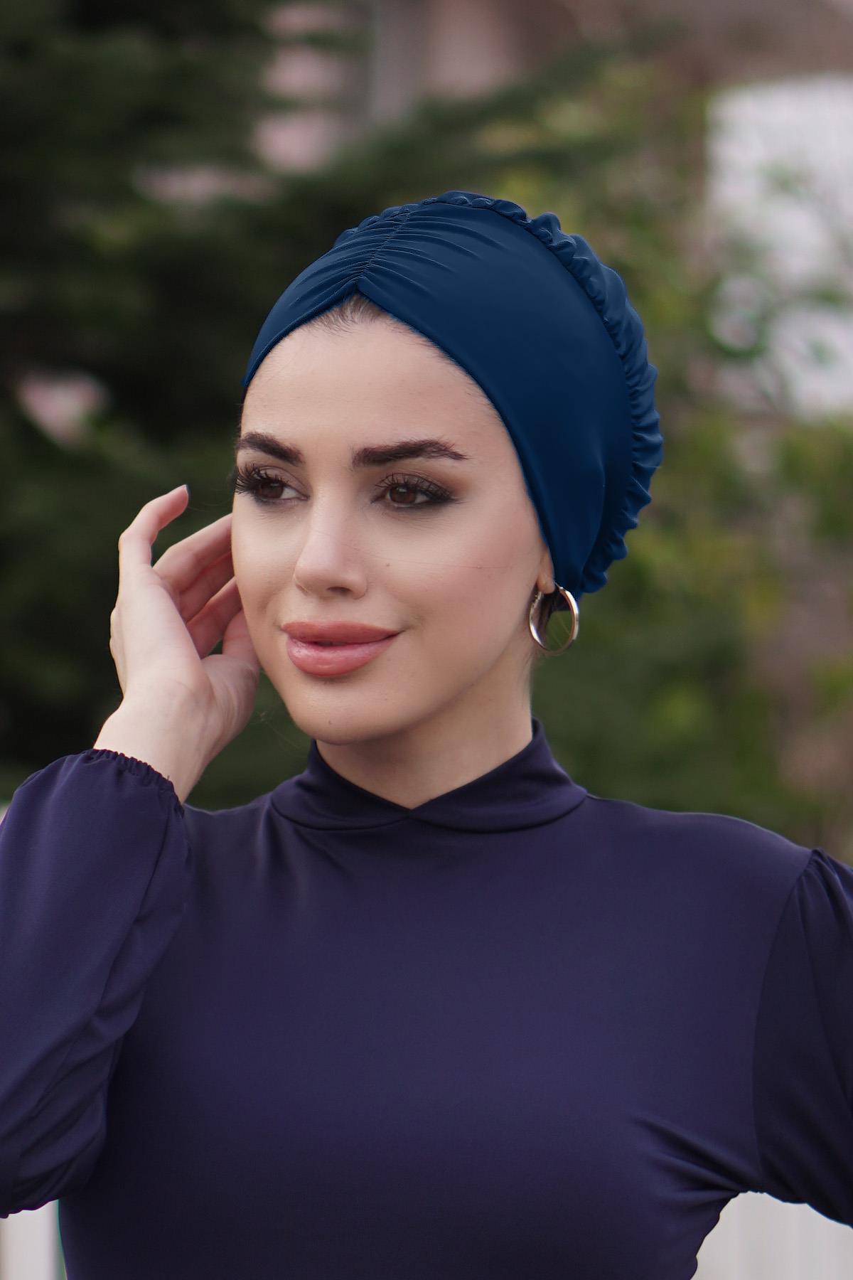 Remsa Mayo Büzgülü Deniz Bone Açık Lacivert 1001