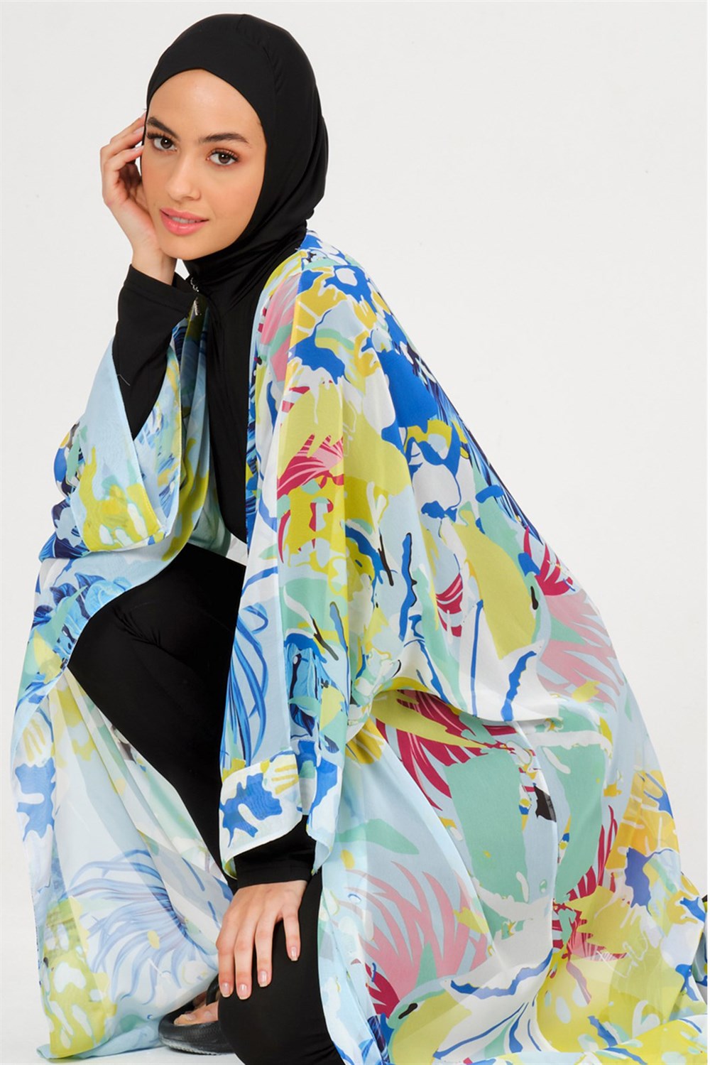 Remsa Mayo Pareo Anemon Kaftan Mavi
