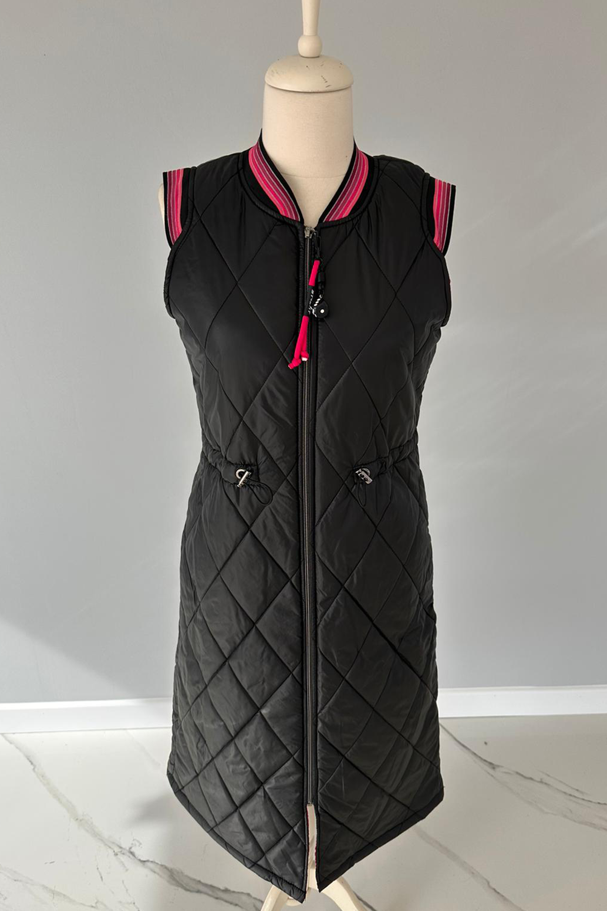 Ribana detaylı Siyah Giy Çık Tek Yelek 17743