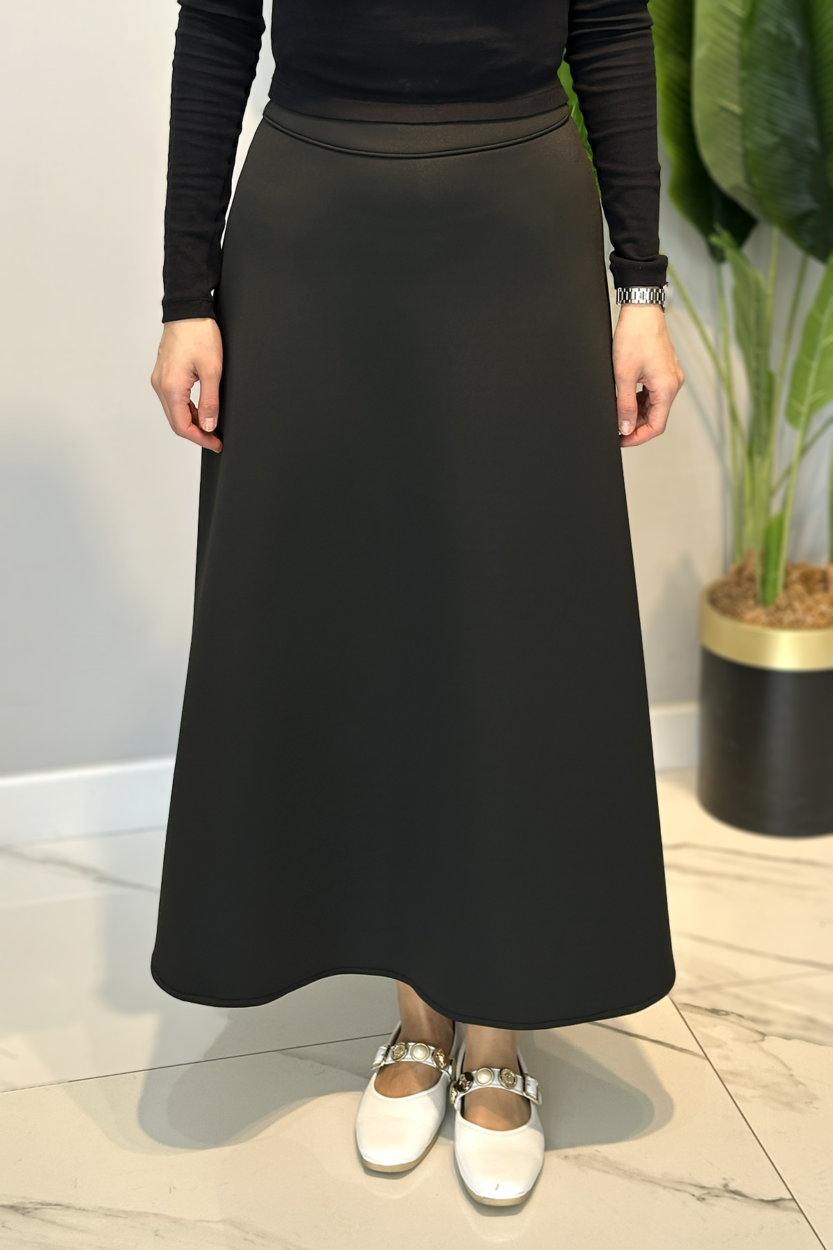 Scuba Kloş Etek 06 Siyah