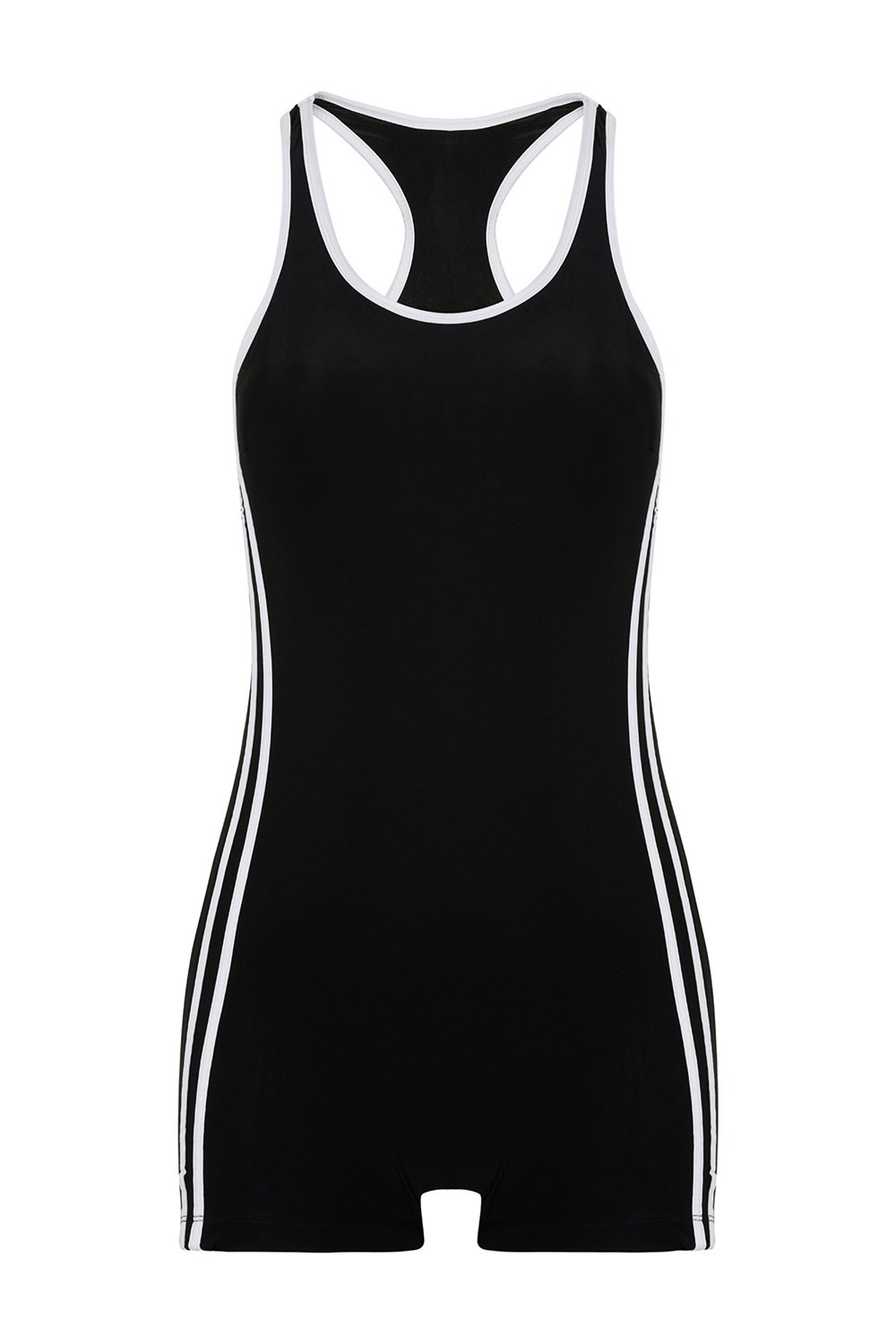 Şeritli Şortlu Yüzücü Mayo Sürf Mayo R037 Yıldız