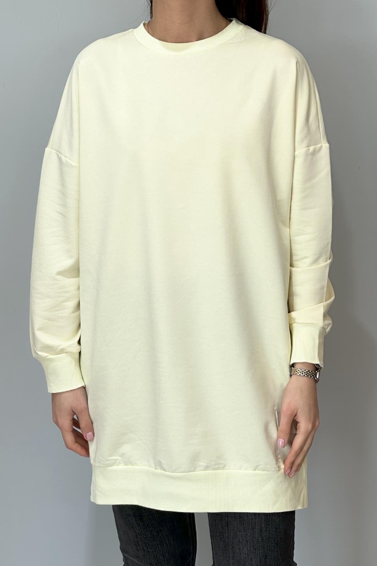 Soul Basic Sweat Tunik 30644 Açık Sarı