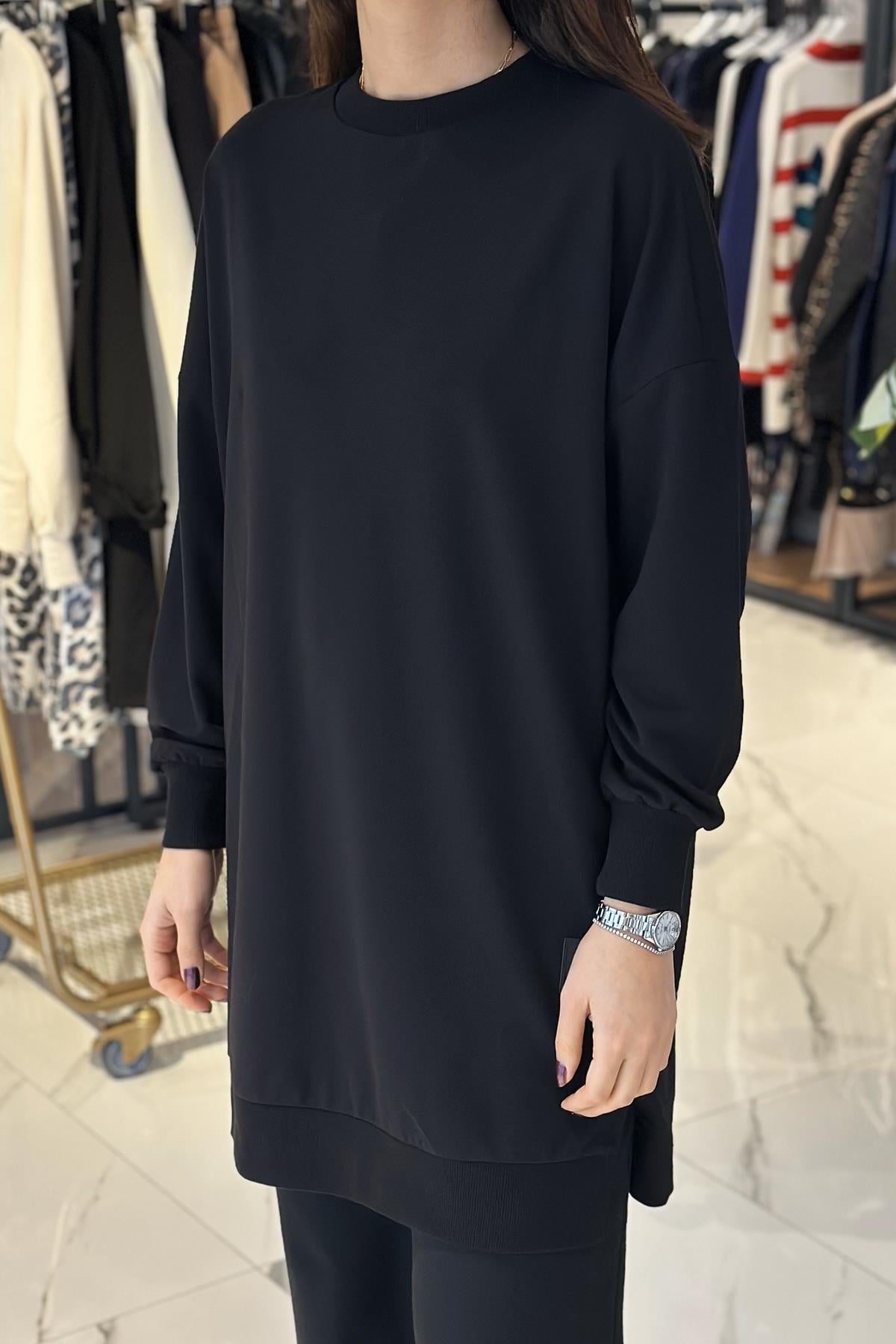 Soul Basic Sweat Tunik 30644 Siyah