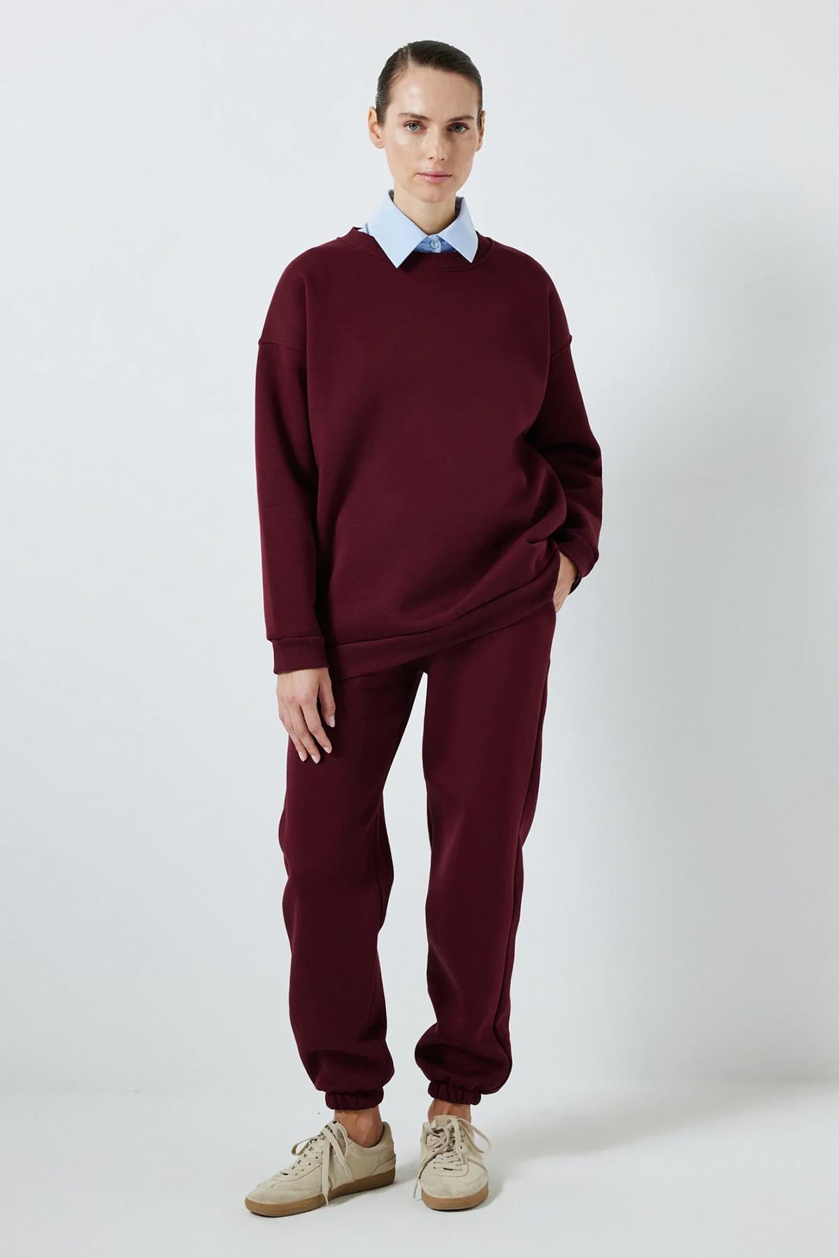 Touche Sweatshırt Eşofman Takımı 003 Bordo