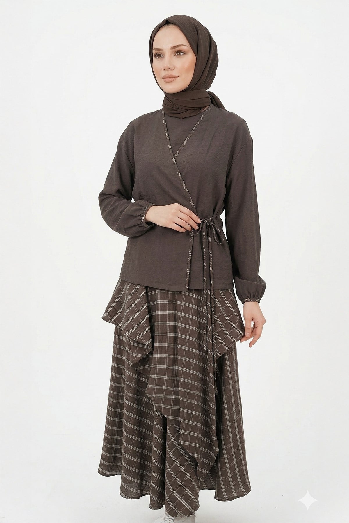 Tunik Etek Takım 131092 Kahverengi