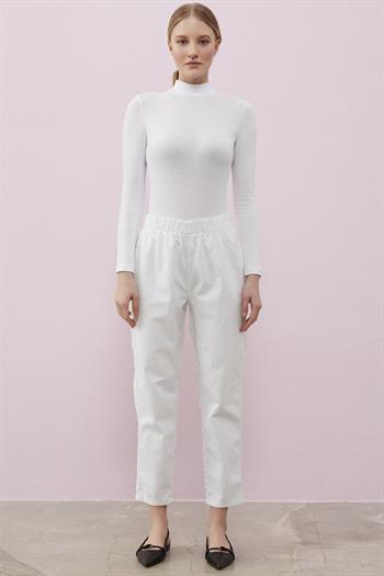 Merwishop Peru Paça Denim Pantalon Ekru
