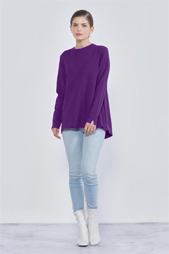 Nuss Merserize Standart Tunik NS-22Y-902TNK Patlıcan Moru