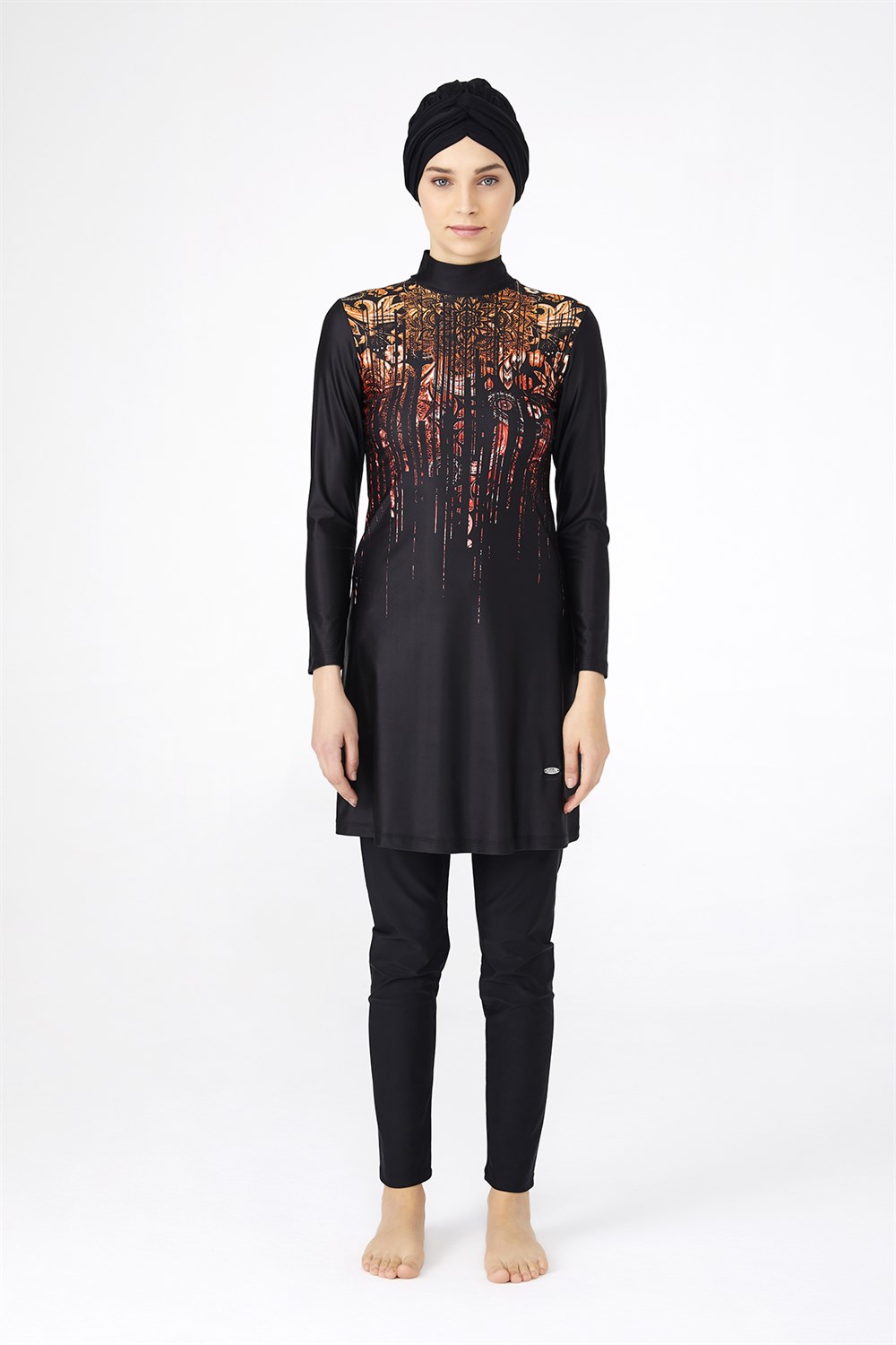 Adasea Likralı Tam Kapalı Tesettür Mayo 4269 Siyah