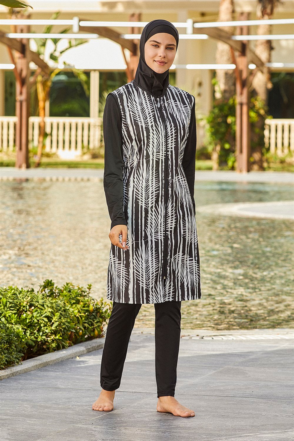 Adasea Tam Kapalı Tesettür Mayo 2173 Siyah