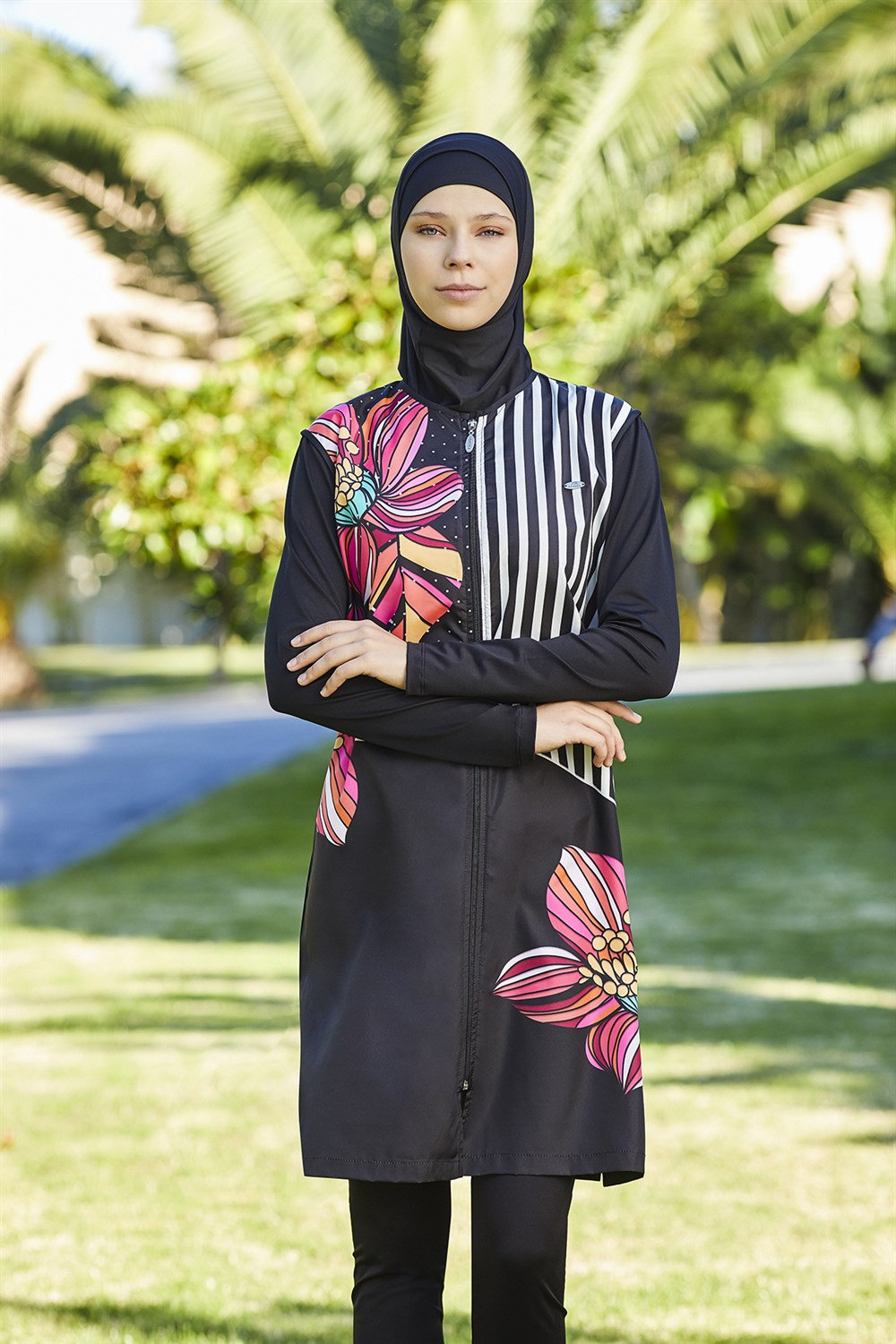 Adasea Tam Kapalı Tesettür Mayo 2179 Siyah