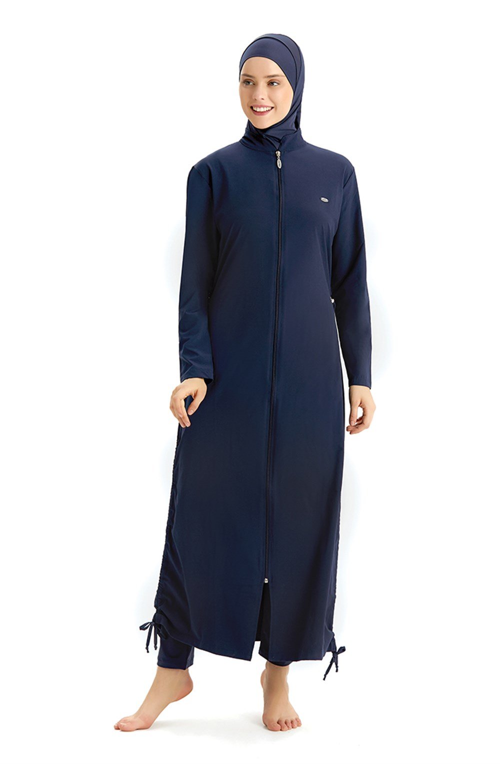 Adasea Tam Kapalı Tesettür Mayo Uzun Tam Boy 4065 Koyu Lacivert