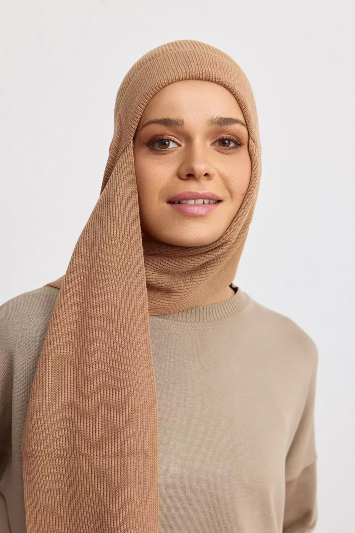 Atkılı Bere Pamuklu Triko 778 Camel