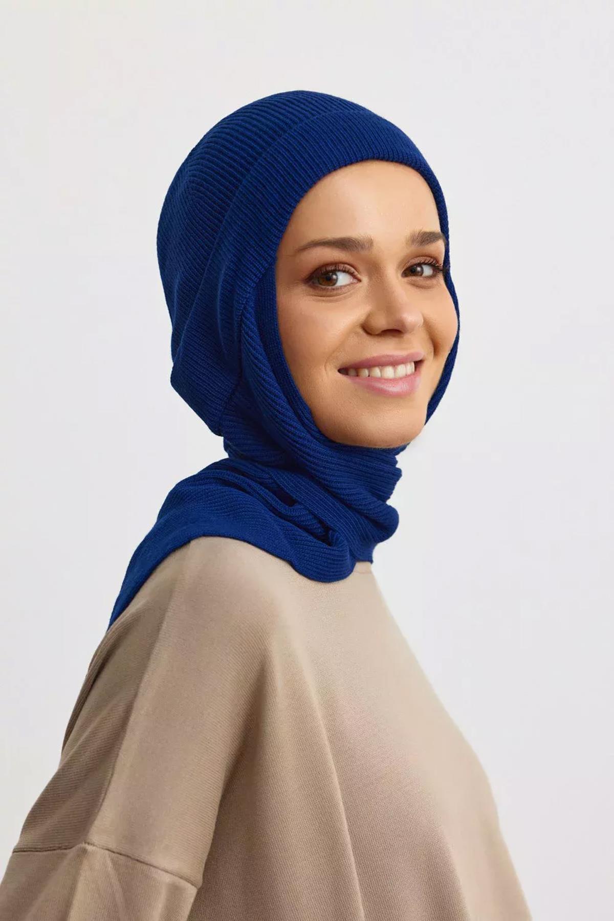 Atkılı Bere Pamuklu Triko 778 Lacivert